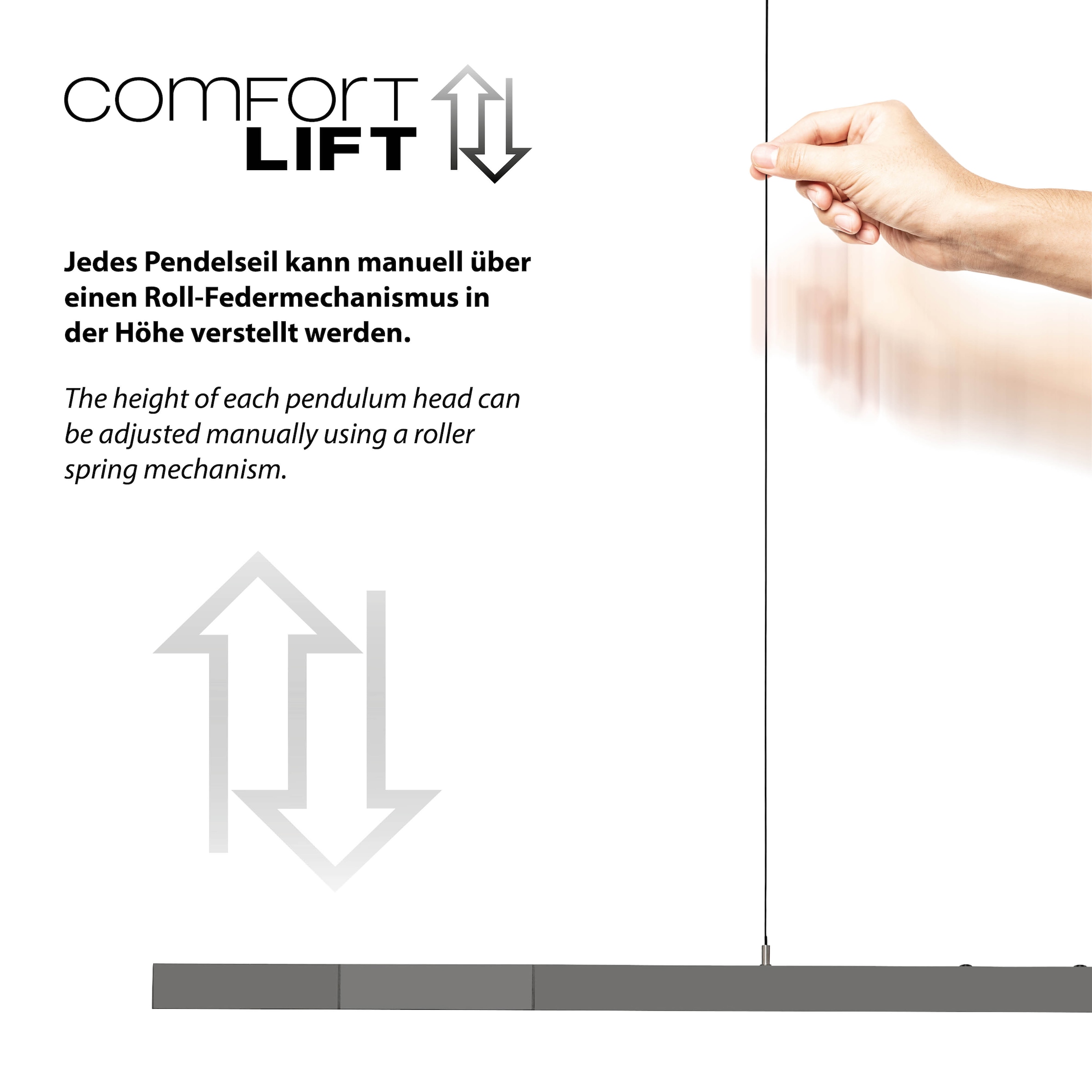 Paul Neuhaus LED Pendelleuchte »ADRIANA Comfort Lift« LED-Board 1 Stk. warmweiß - kaltweiß Touchdimmer, CCT 2700-5000K, Comfort-Lift, Memory, Verstellbar