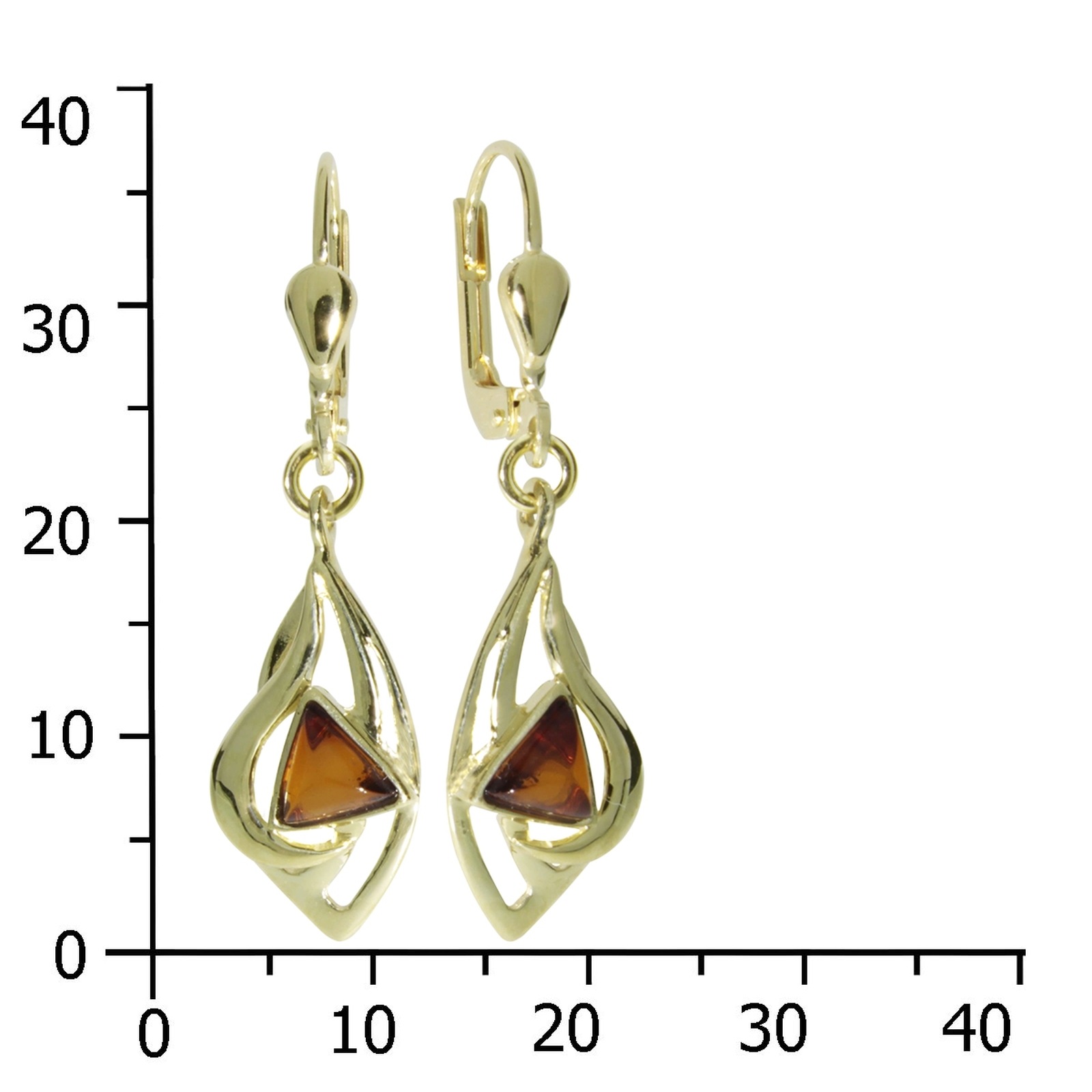 OSTSEE-SCHMUCK Paar Ohrhänger »- Sadie - Gold 585/000 - Bernstein«