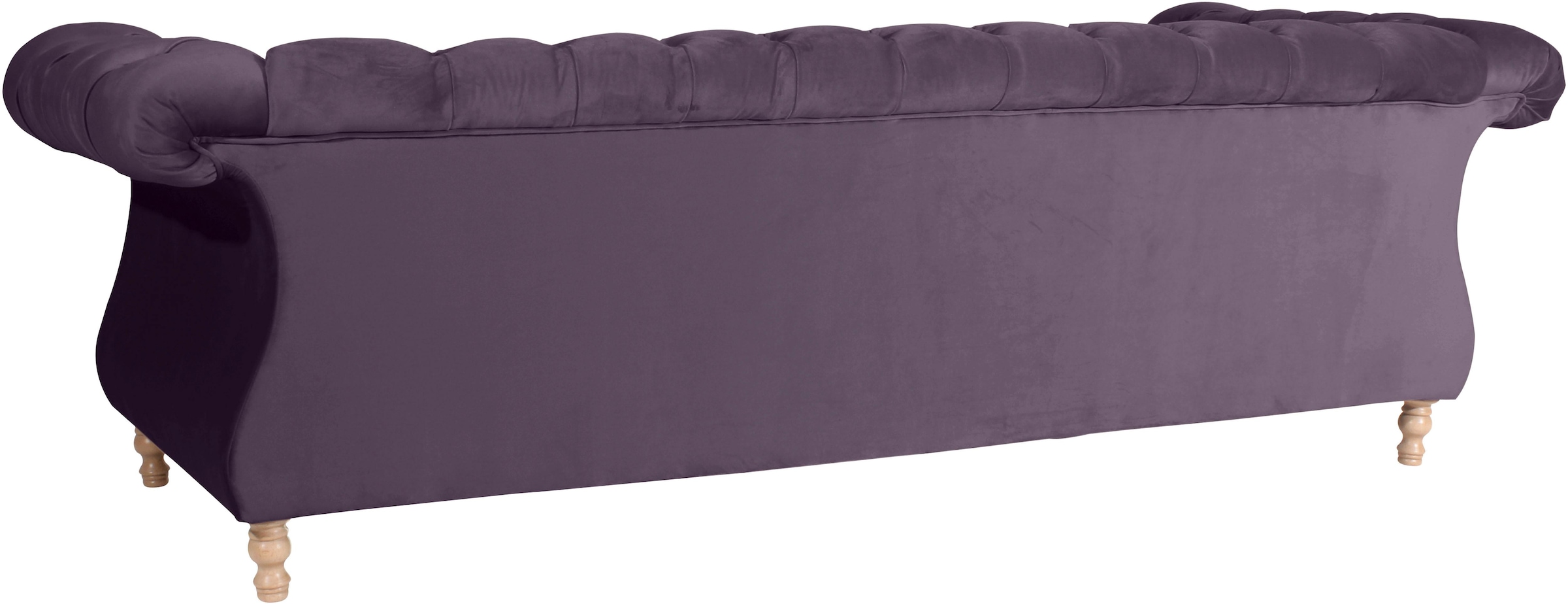 Max Winzer® Chesterfield-Sofa »Isabelle«, mit Knopfheftung & gedrechselten Füßen in Buche natur, Breite 260 cm