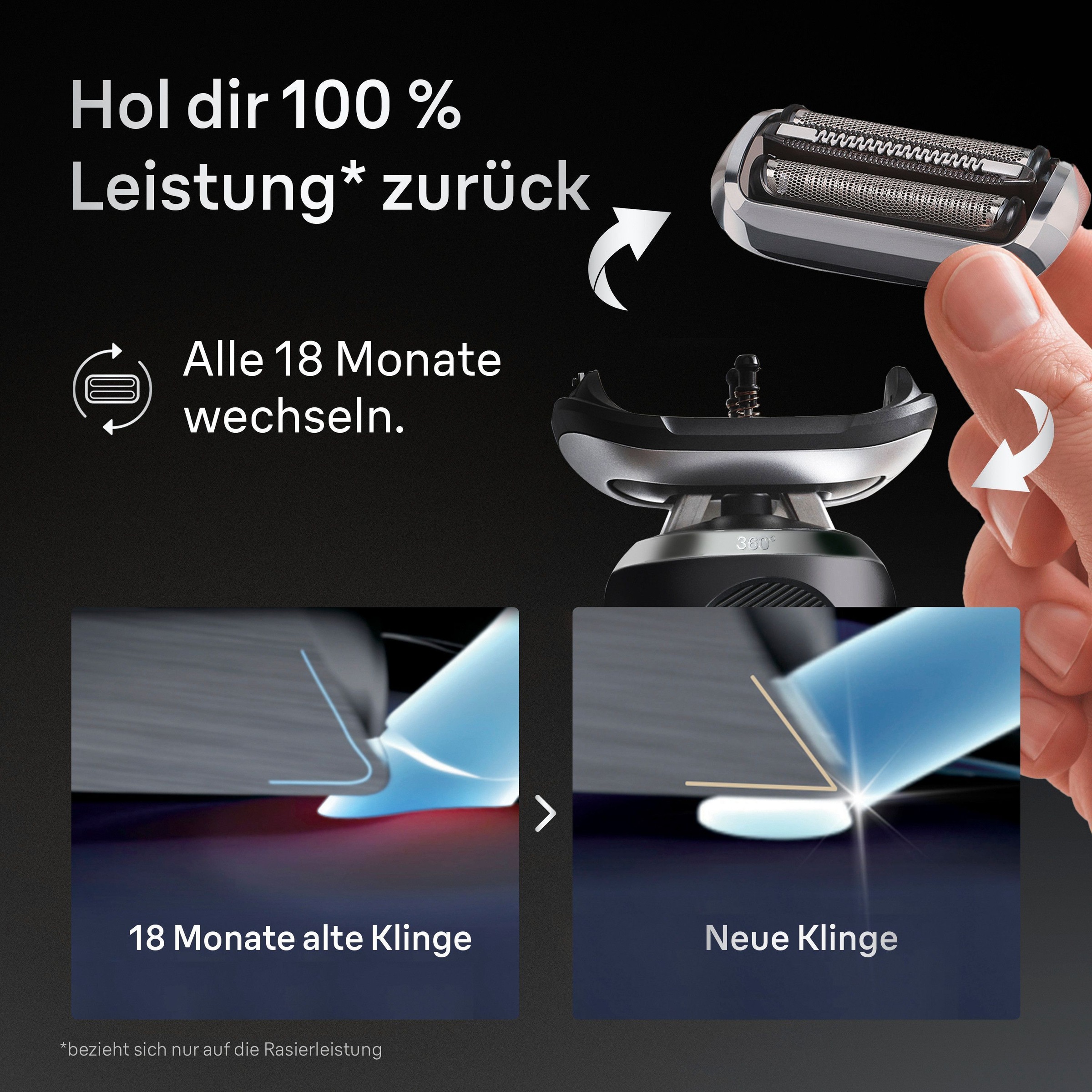 Braun Ersatzscherkopf »Series 7 74S«, Kompatibel mit Braun Series 7 Rasierern der Generation 70, 71 und 72