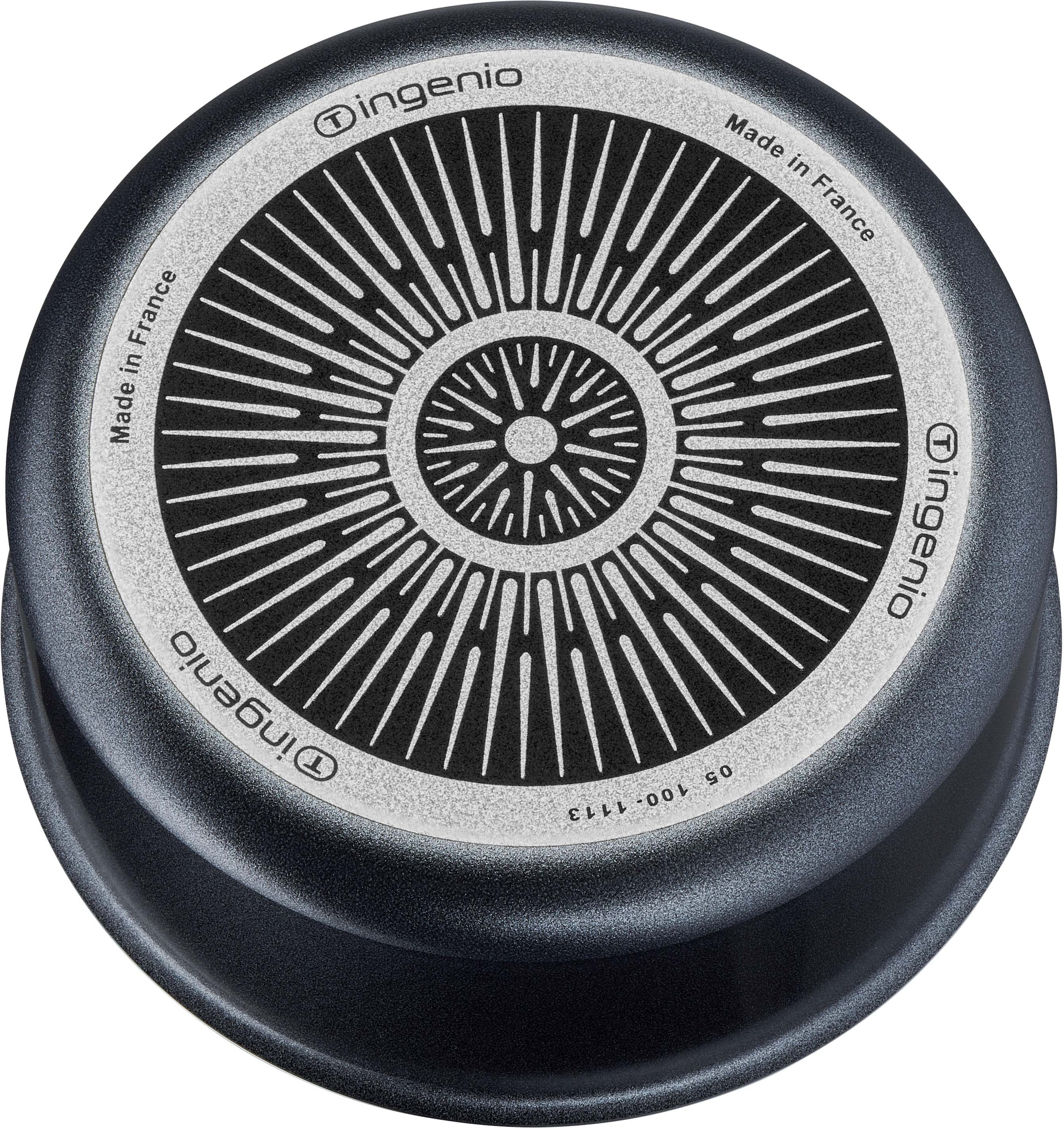 Tefal Topf-Set »L15890 Ingenio XL Force, Topfset nicht induktionsgeeignet«, Aluminium, (Set, 4 tlg., je 1 Stielkasserolle Ø 16/18/20 cm, 1 abnehmbarer Griff), Antihaftversiegelung, Thermo-Signal bei idealer Brattemperatur