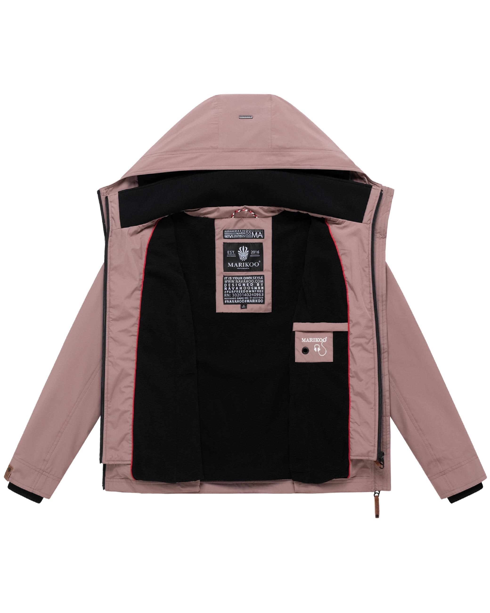 Marikoo Outdoorjacke »Übergangsjacke Erdbeere« mit Kapuze sportliche Funktionsjacke mit Kapuze