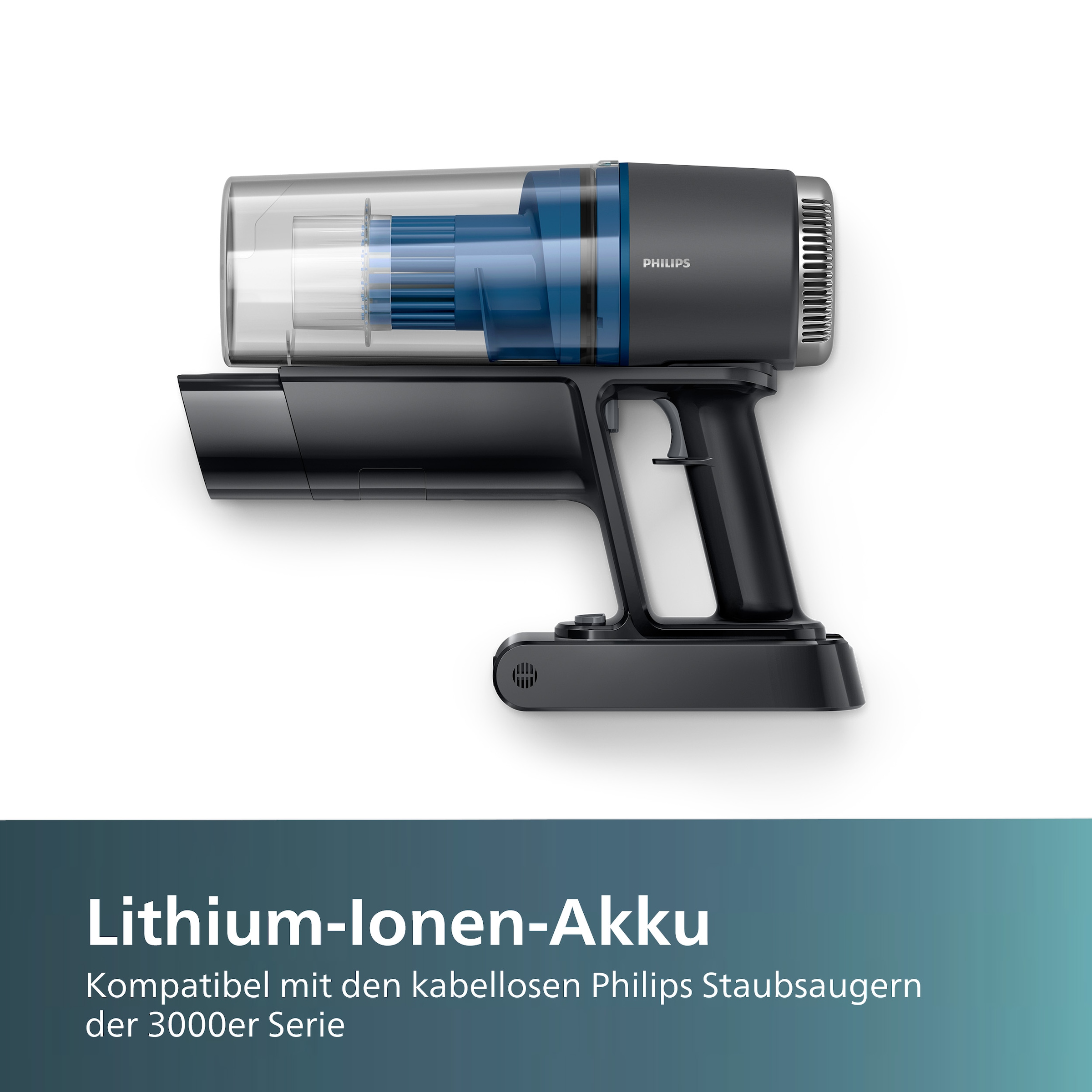 Philips Zusatz-Akku »XV1633/01Cordless VC 3000 Series, Lithium-Ionen-Akku«, 2000 mAh, 25,2 V, verlängert die Betriebsdauer kabelloser Staubsauger der 3000er Serie