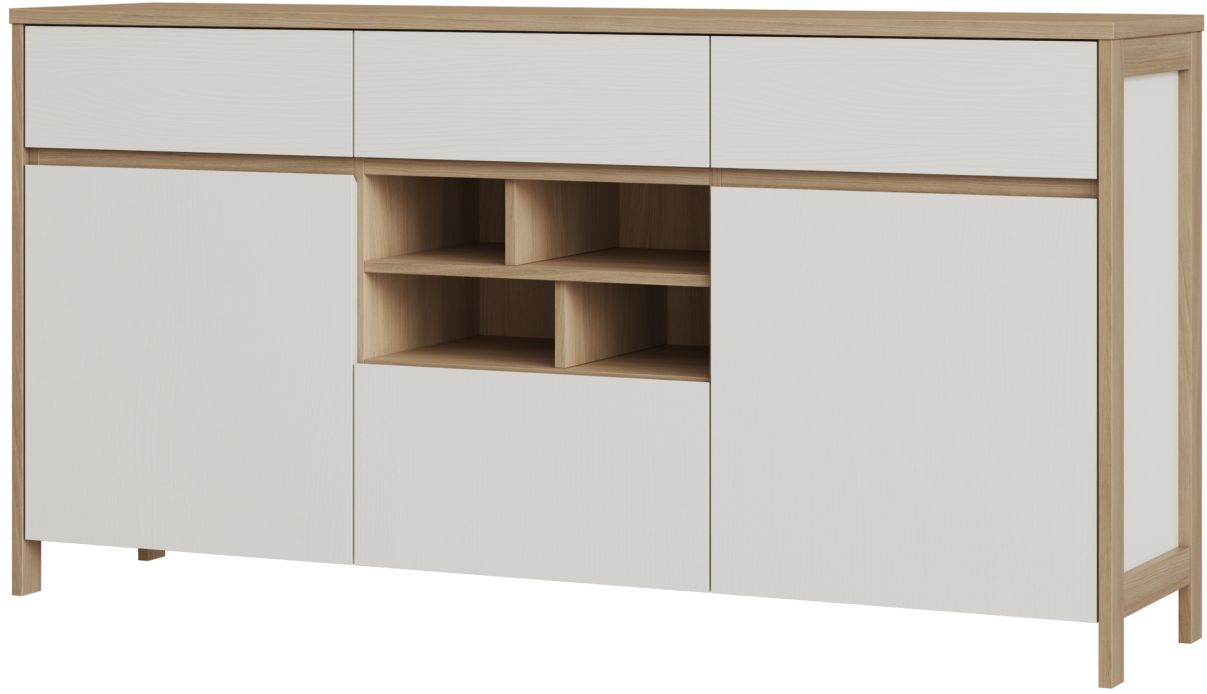 Home affaire Sideboard »Stranda, moderner Schrank, Kommode im Scandi-Style, 165 cm breit«, elegante Rahmenoptik, ausreichend Stauraum, vielseitig einsetzbar