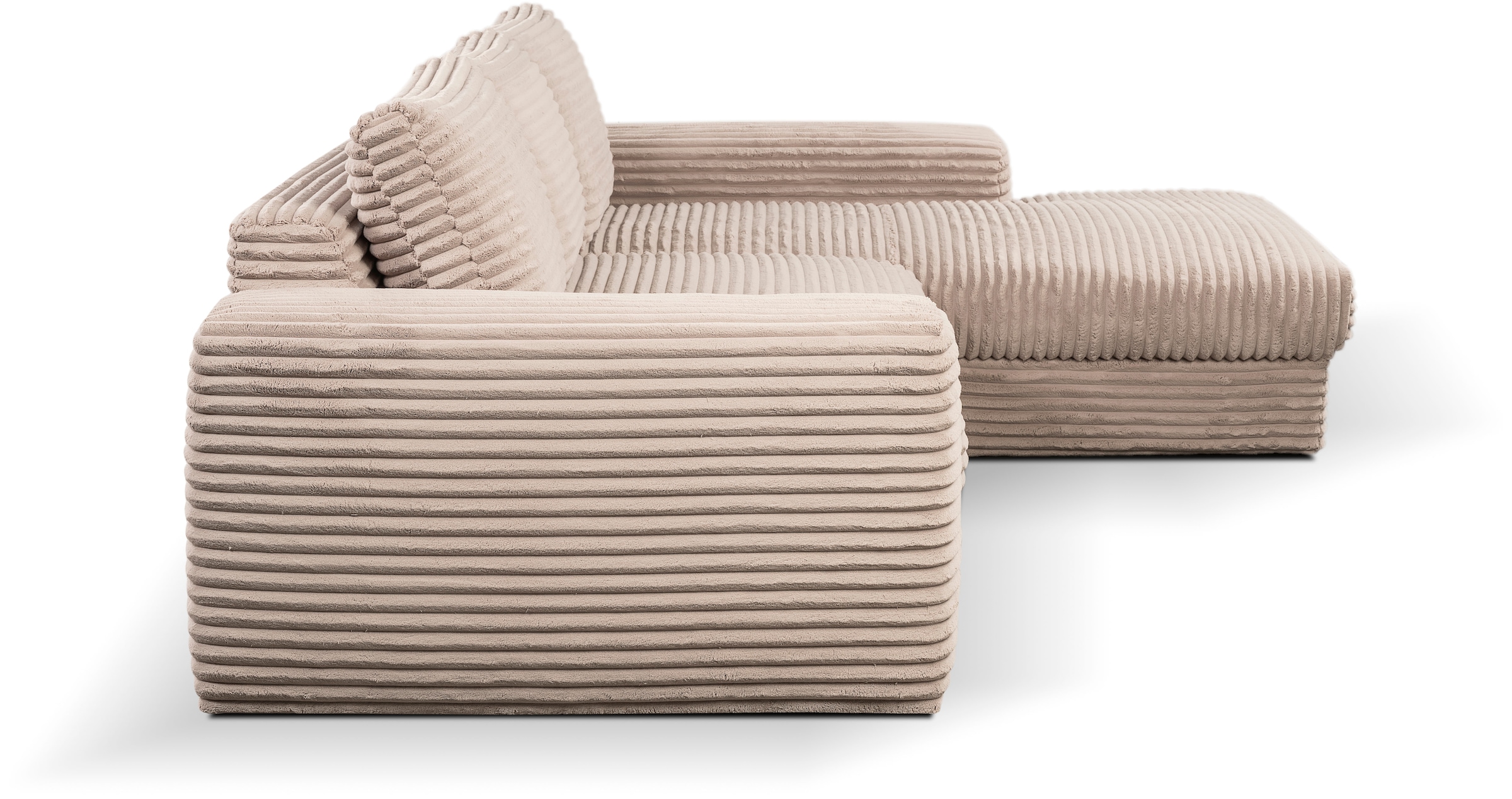 WERK2 Ecksofa Rozzana, in modischem Cord-Bezug