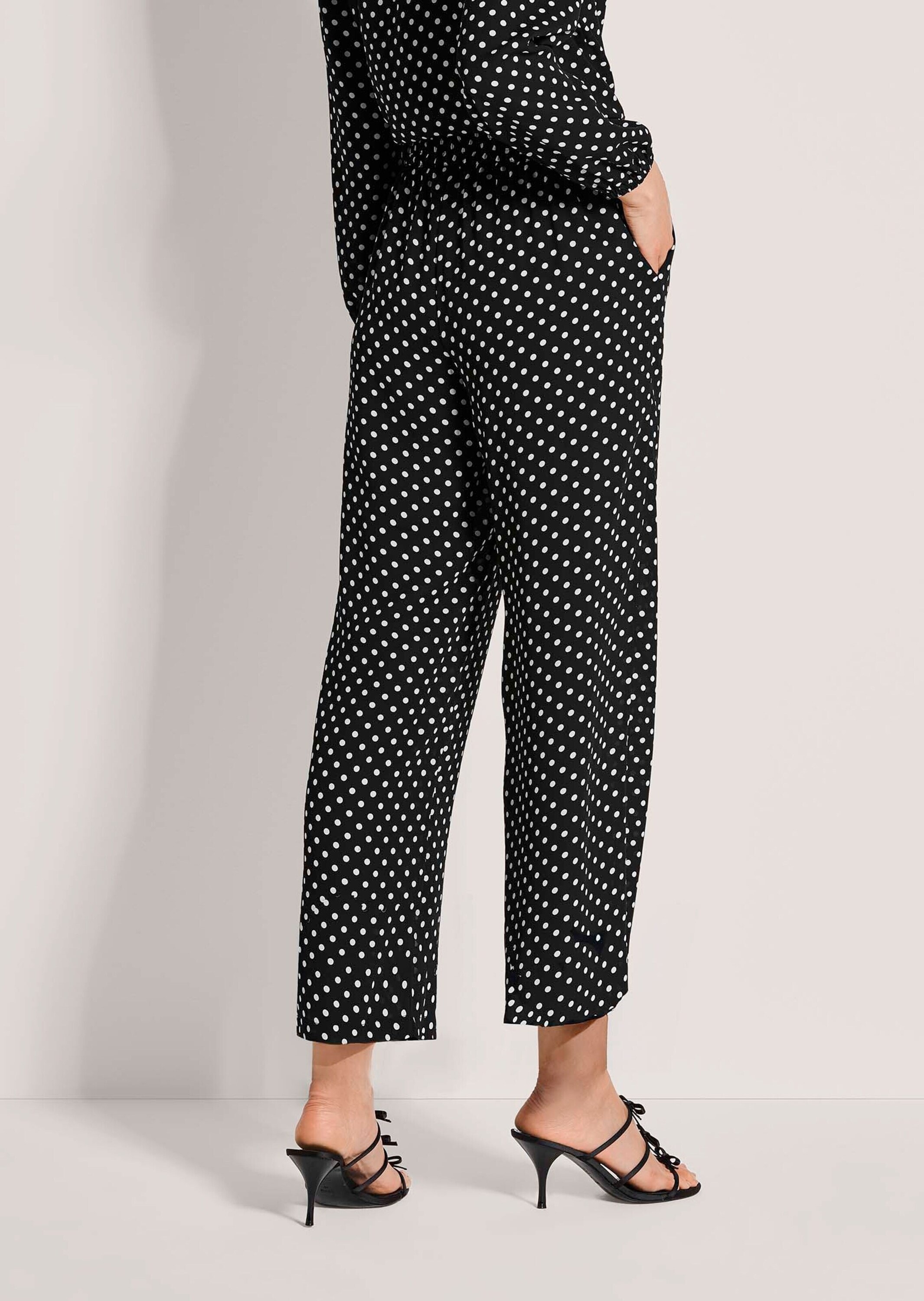 MADELEINE Chinos »Druckhose Schlupfhose mit Tupfen-Muster«