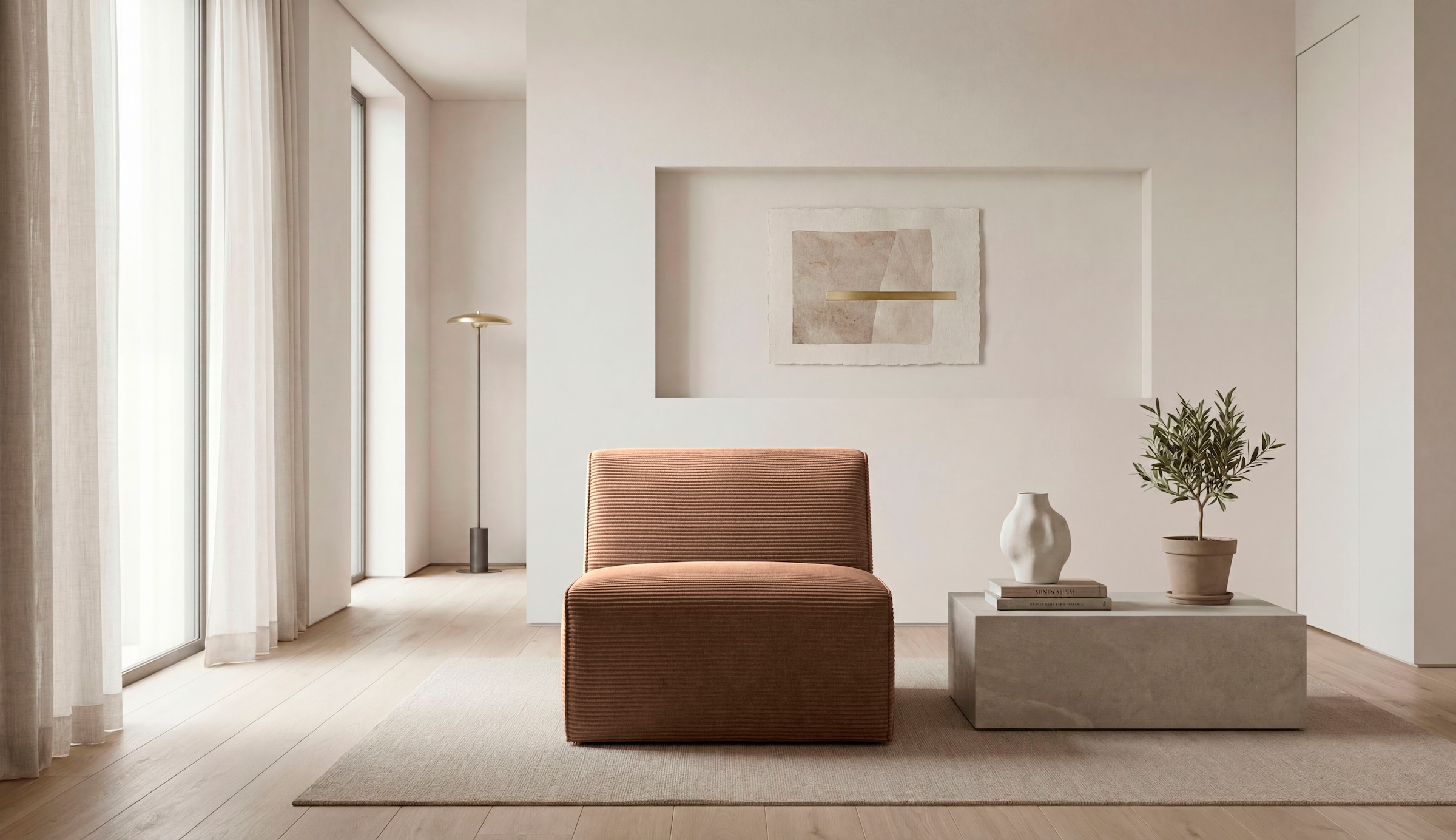 OTTO home Sofaelement »Clayton Breite 76 cm« in einem trendigen Cord-Bezug