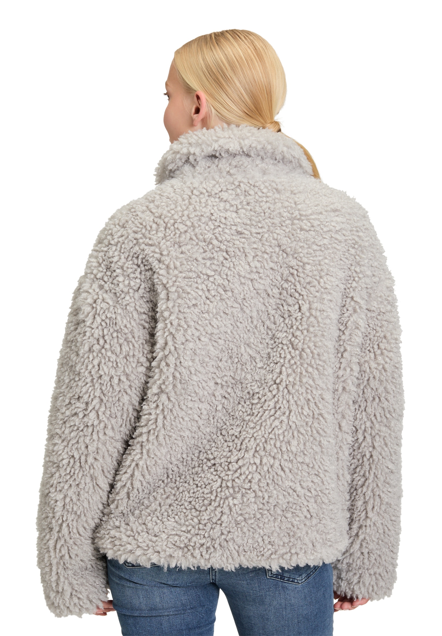 Amber & June Plüschjacke »Plüschjacke mit Stehkragen«