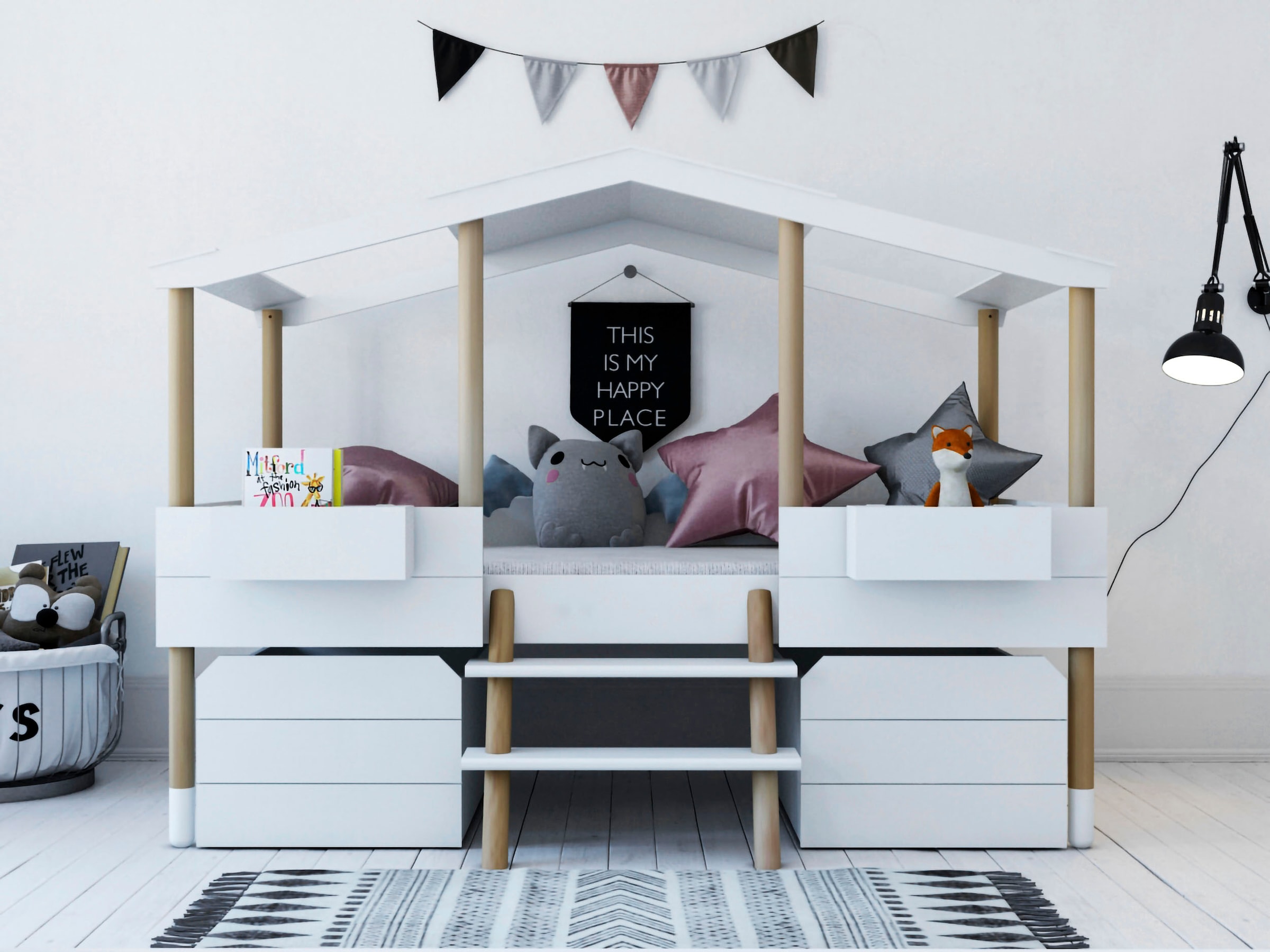 Home affaire Hochbett, in Form eines Hauses