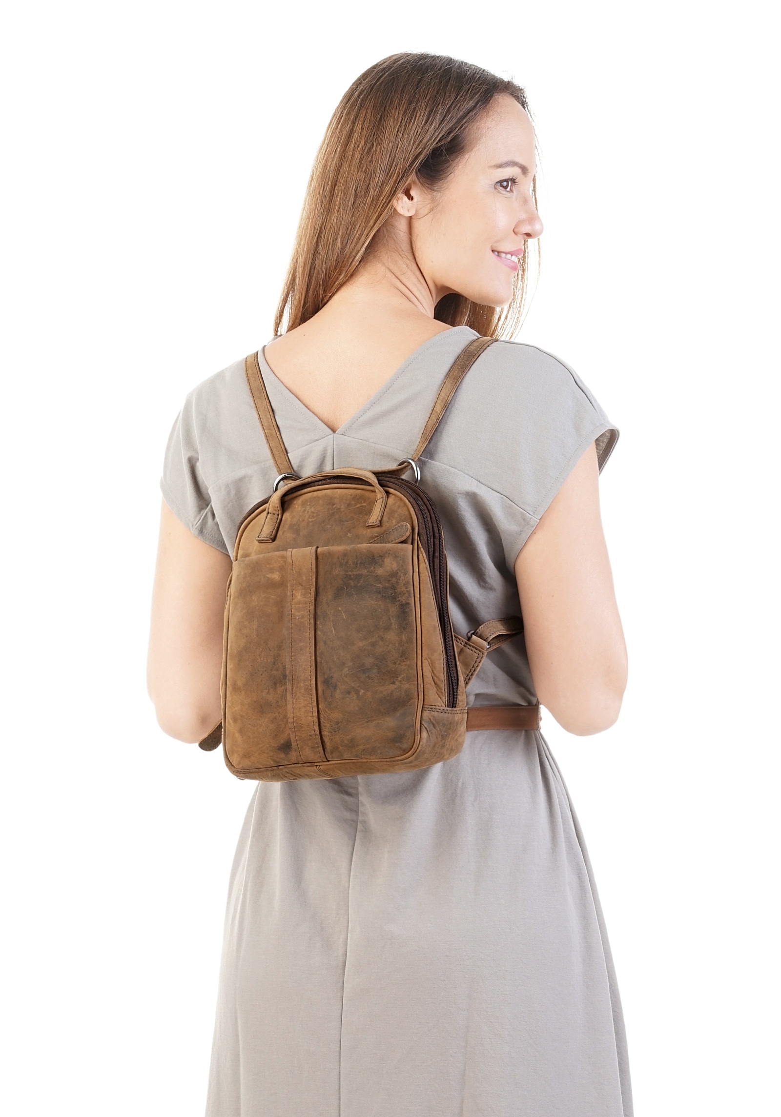 Bagan Cityrucksack, echt Leder