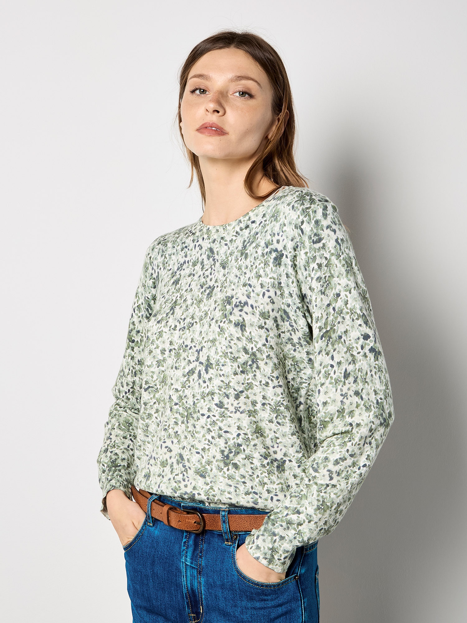 Apricot Strickpullover »Pullover« mit Blumenmuster