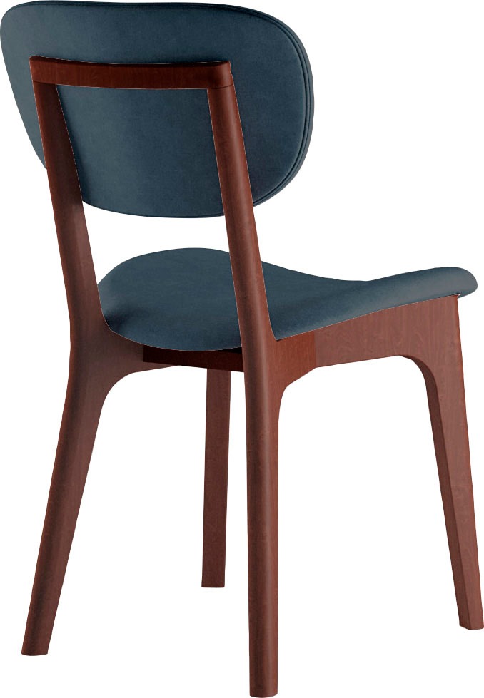 INOSIGN Stuhl »COZY Made in Italy«, (Set), 2 St., Microfaser, Gestell in Buche, Kirsch- oder Nussbaum, Massivholz, Design Stuhl