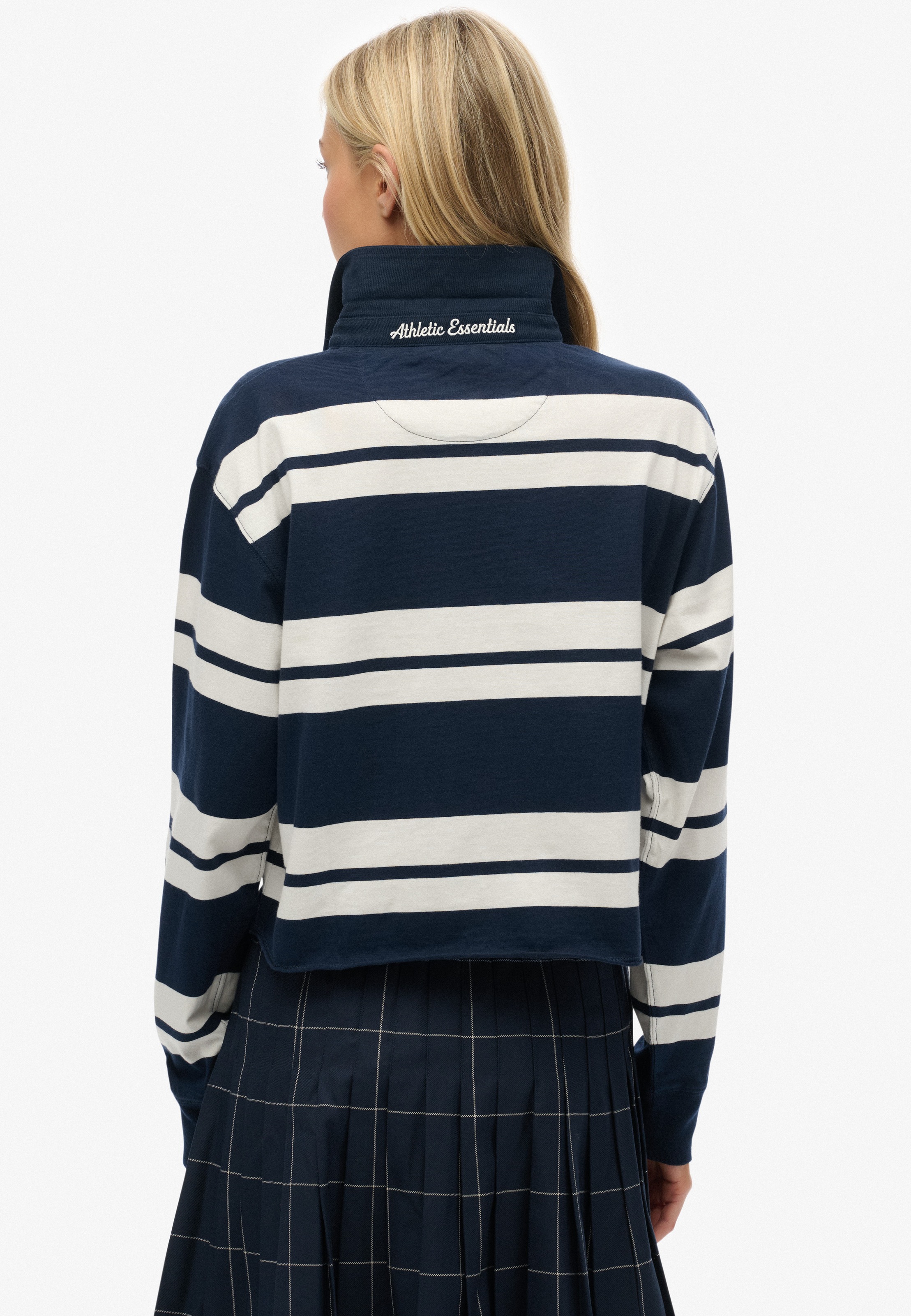 Superdry Langarm-Poloshirt »ATH ESS CROPPED STRIPE RUGBY« Packung, 2