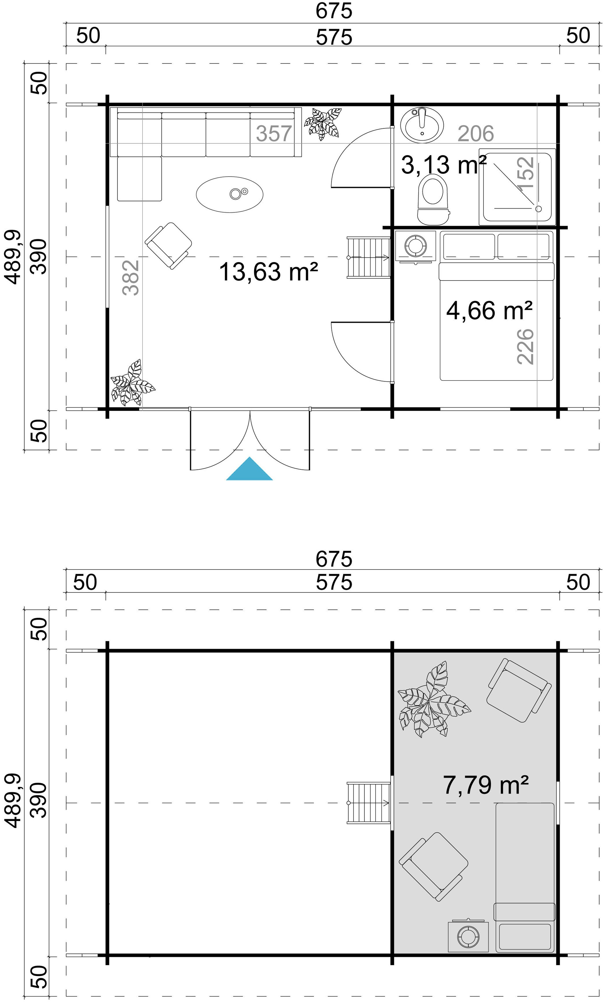 LASITA MAJA Gartenhaus »CAROLINE«, (Set, inkl. Fußbodenbretter zum Verlegen)