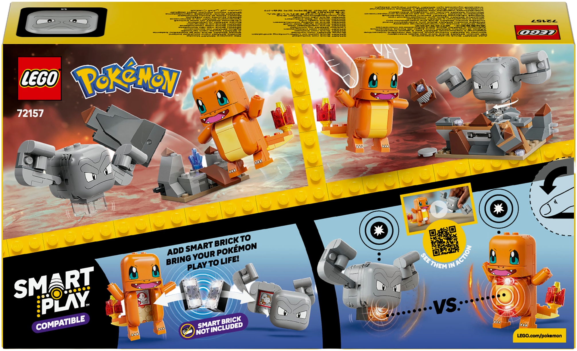 LEGO® Konstruktionsspielsteine »SMART Play™ Glumandas und Kleinsteins Höhlenduell (72157)« LEGO Pokémon; Mit SMART Brick kombatibel (nicht enthalten)