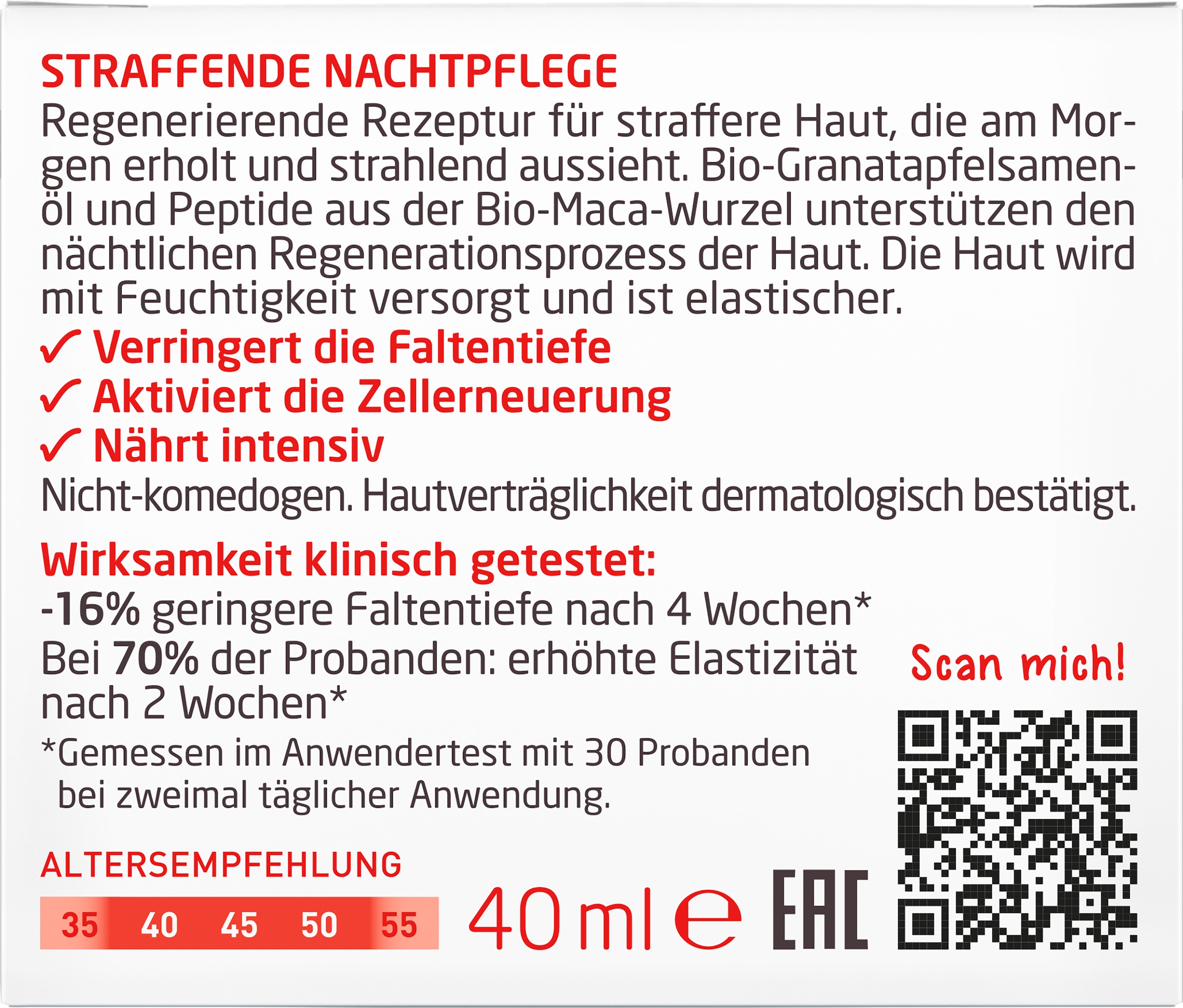 WELEDA Nachtcreme »STRAFFENDE NACHTPFLEGE GRANATAPFEL & MACA-PEPTIDE« mindert Falten und strafft, regeneriert die Haut über Nacht