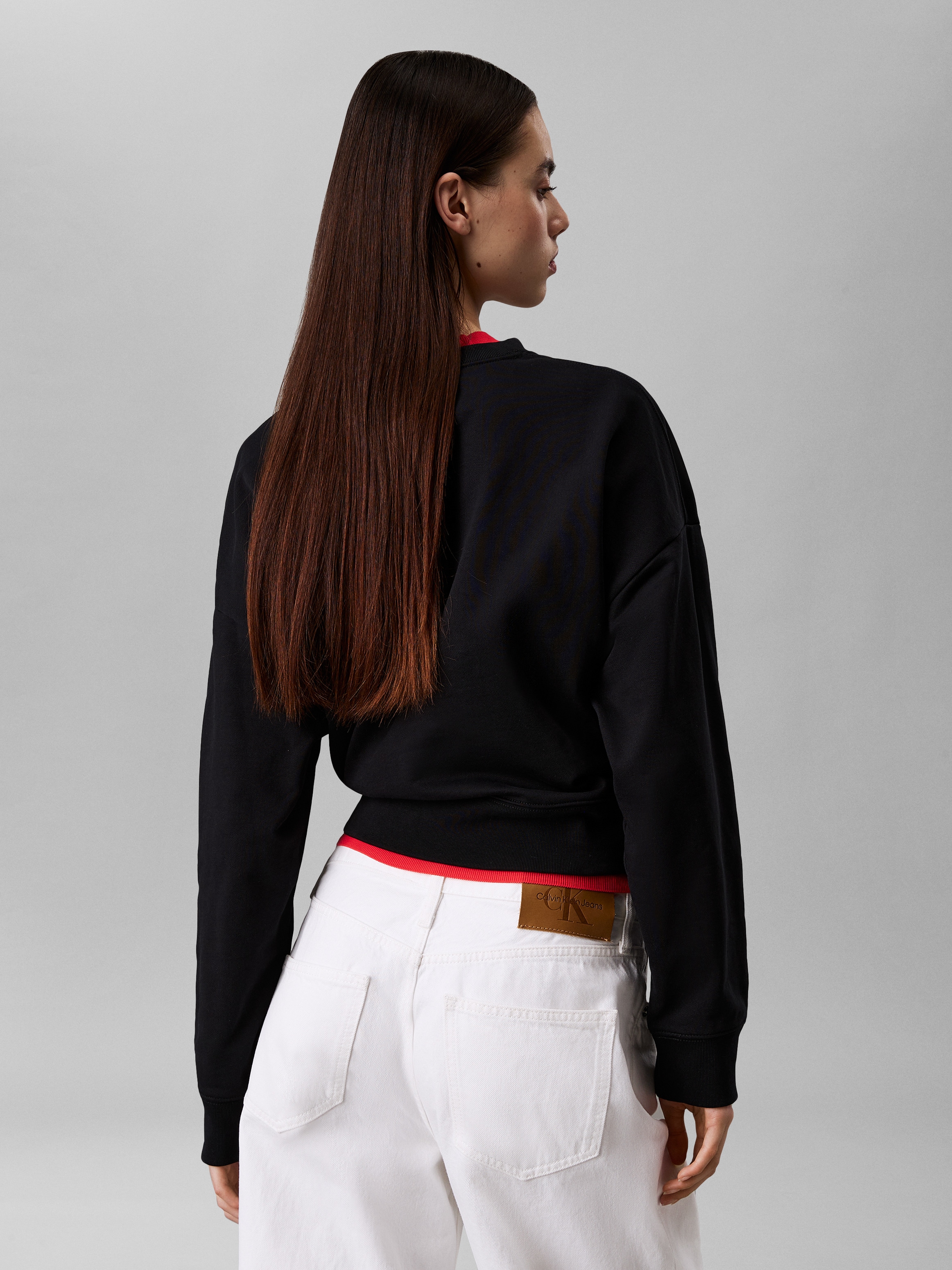 Calvin Klein Jeans Sweatshirt »LS MNLG FRNCH TRRY R«, Mit Rundhalsausschnitt
