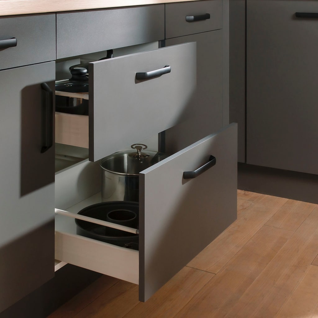 wiho Küchen Winkelküche »"Simi", mit verstellbaren Füßen, wahlweise mit E-Geräten«