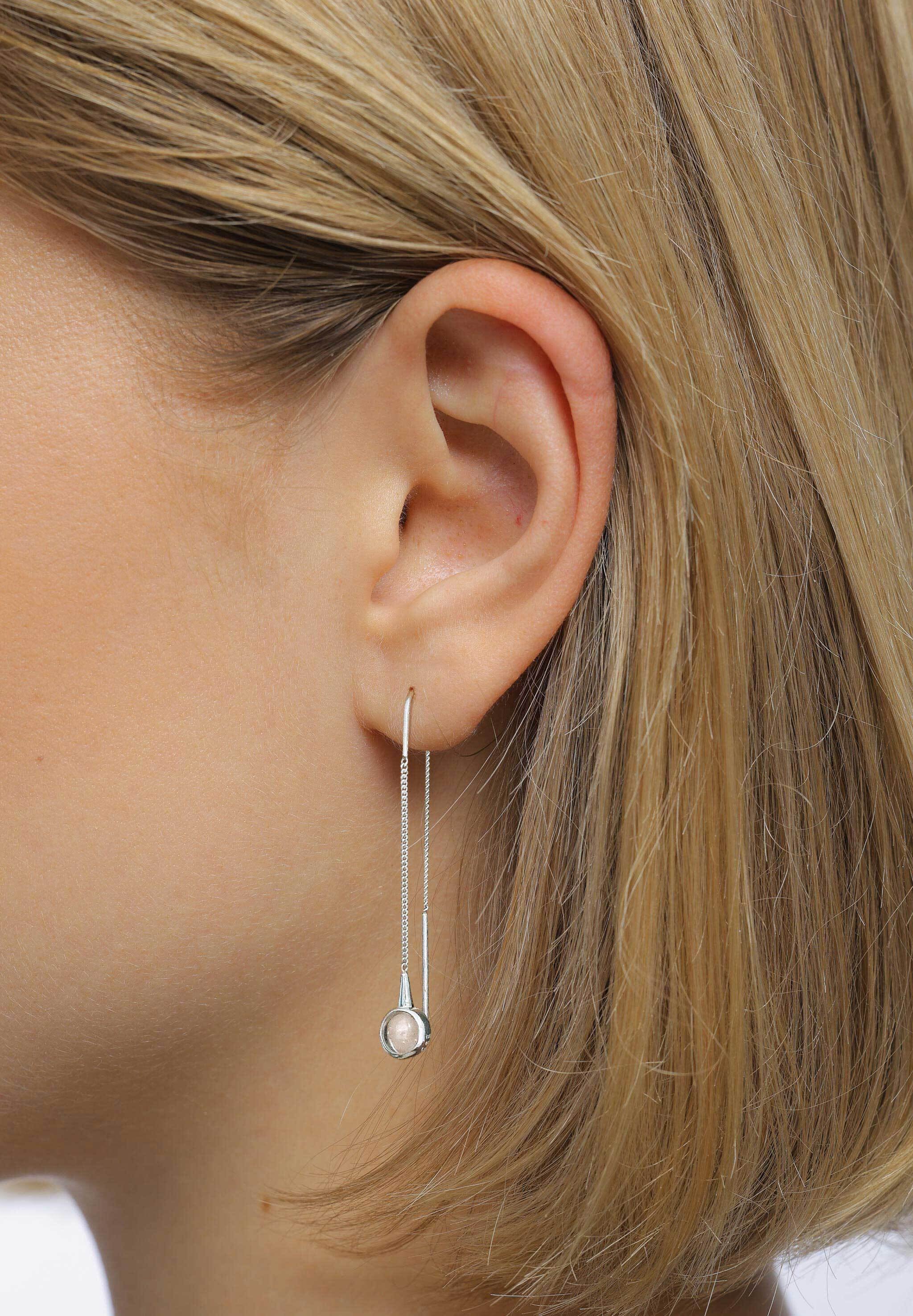Elli Paar Ohrhänger »Ohrringe Ohrhänger lang Rock Crystal Transparent 925 Sterling Silber«