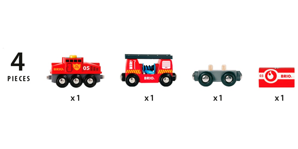 BRIO® Spielzeug-Zug »BRIO World - Feuerwehr-Löschzug«