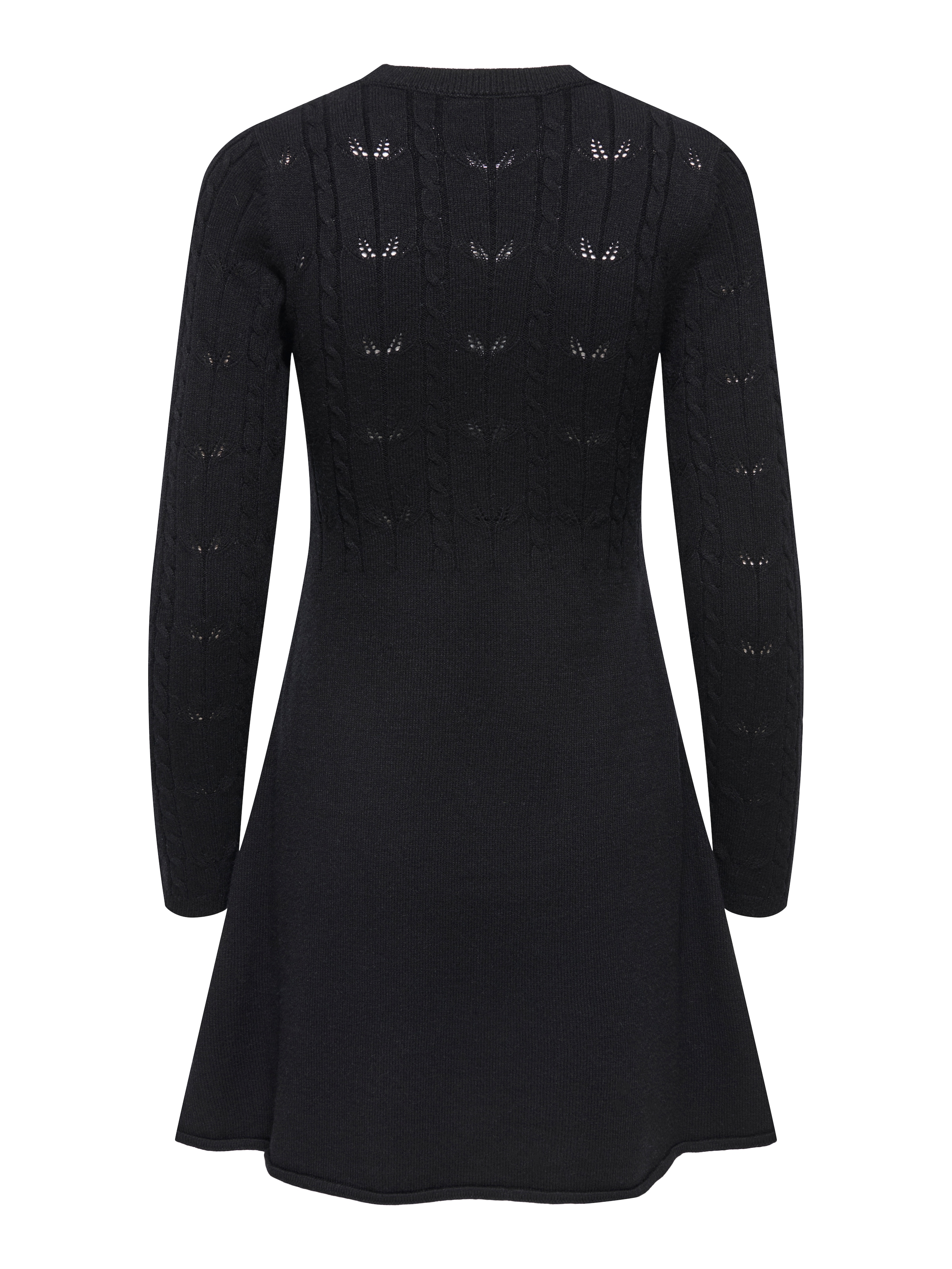 ONLY Strickkleid »ONLKATIA LIFE LS O-NECK CABL DRES EX KNT« Viskosemischung, regular fit, Rundhals