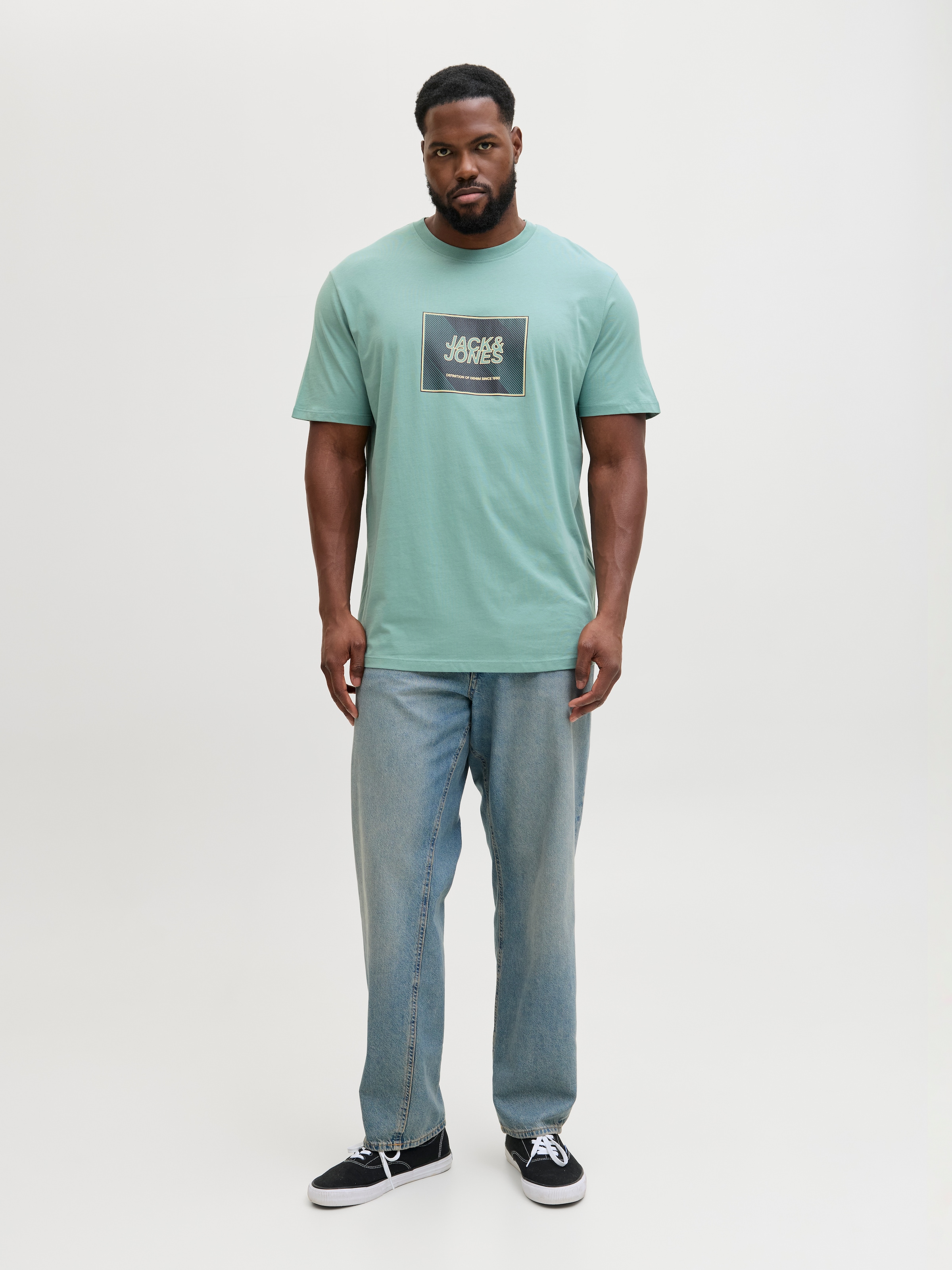 Jack & Jones PlusSize Rundhalsshirt »JJRAIN TEE SS CREW NECK PLS«