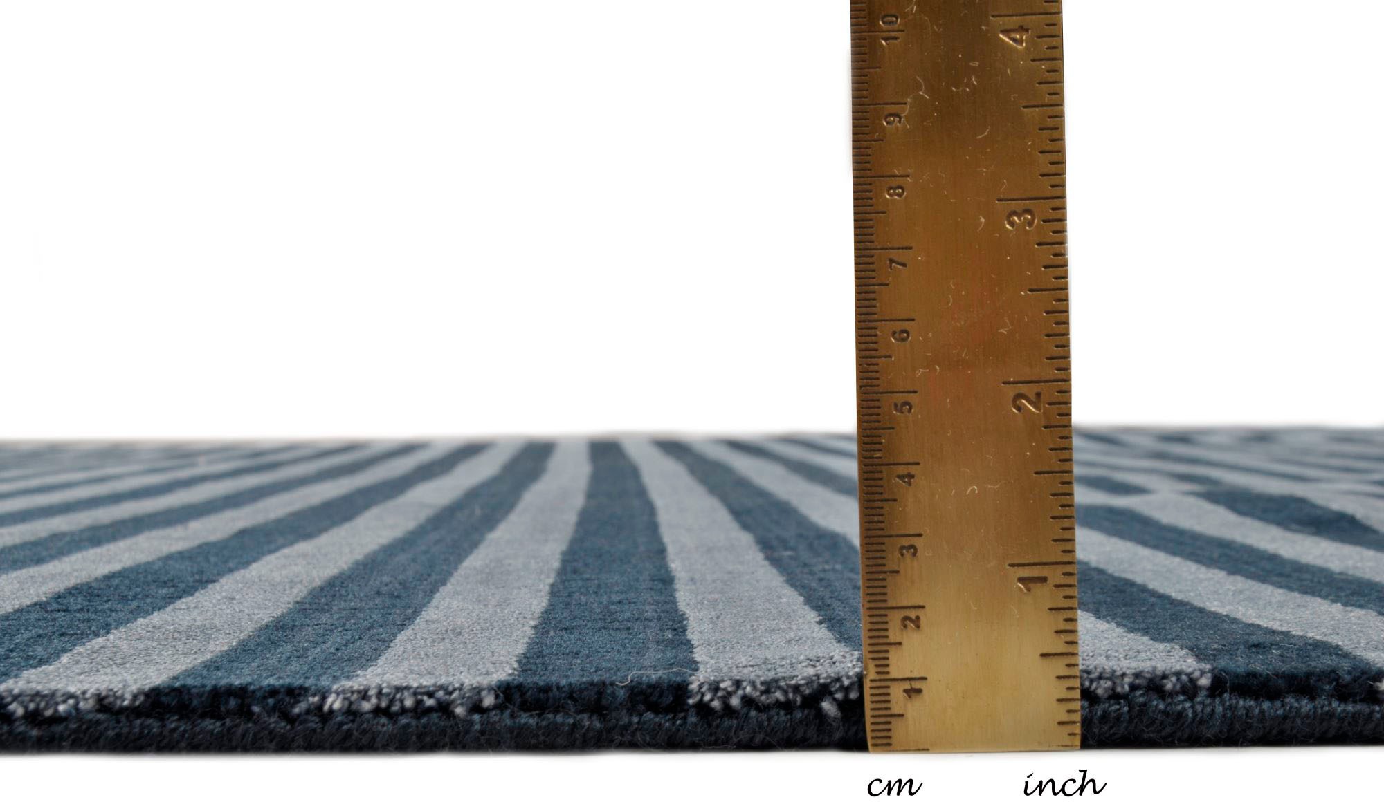 THEKO Teppich »Miami 3286«, rechteckig, 8 mm Höhe, Handweb Teppich, gestreift, handgewebt, aus Viskose & Wolle