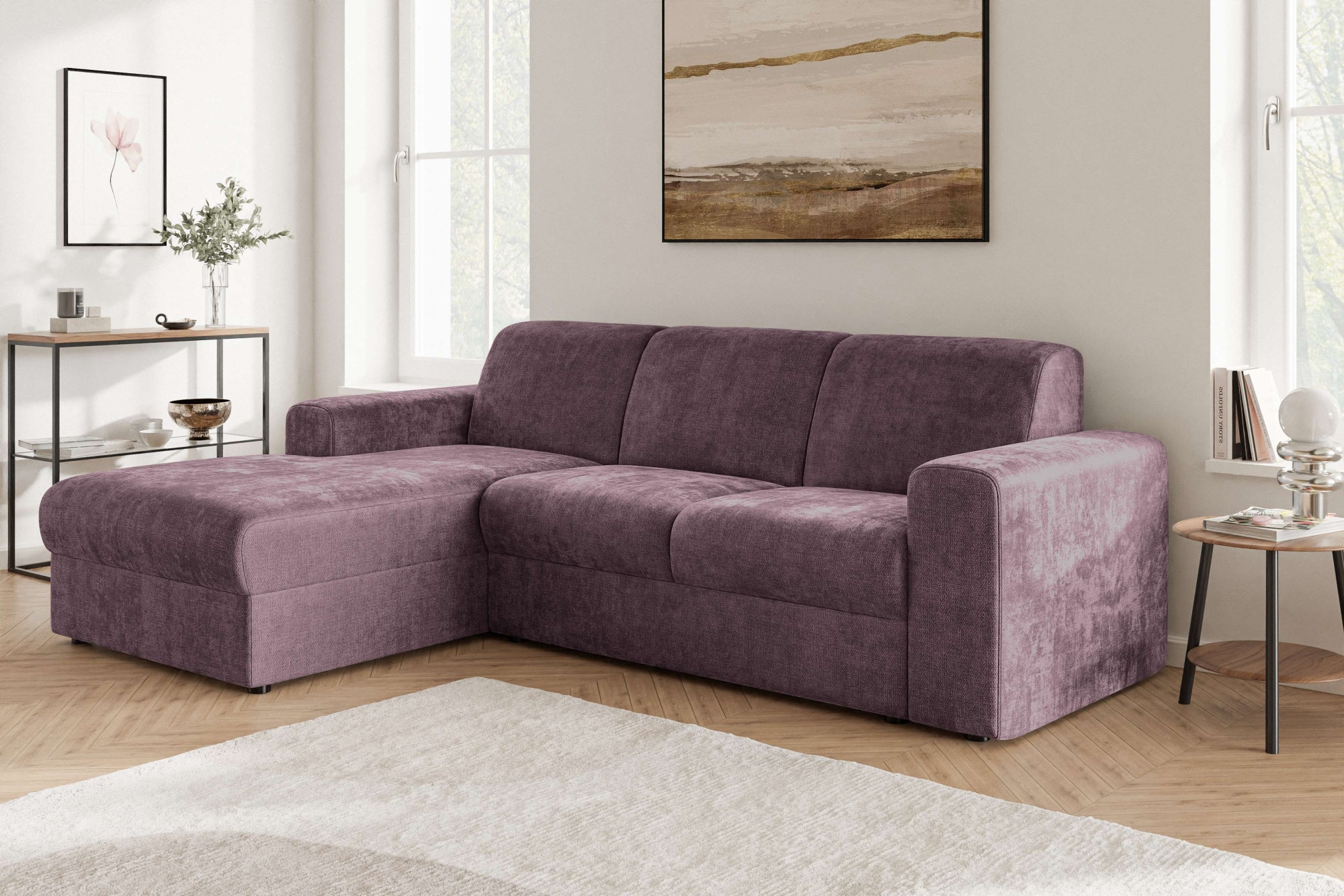 OTTO home Ecksofa »BORNHOLM 2.0 L-Form, Breite 220 cm, Verlässliche Qualität, Chenille« Recamiere links/rechts bestellbar, Bezug - Chenille oder Struktur