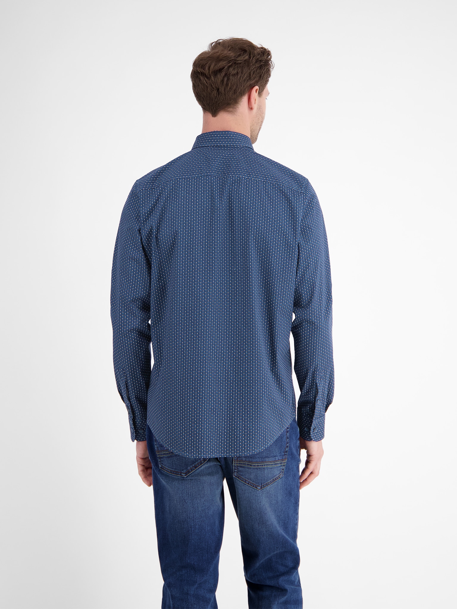 LERROS Langarmhemd mit Logo Stickerei