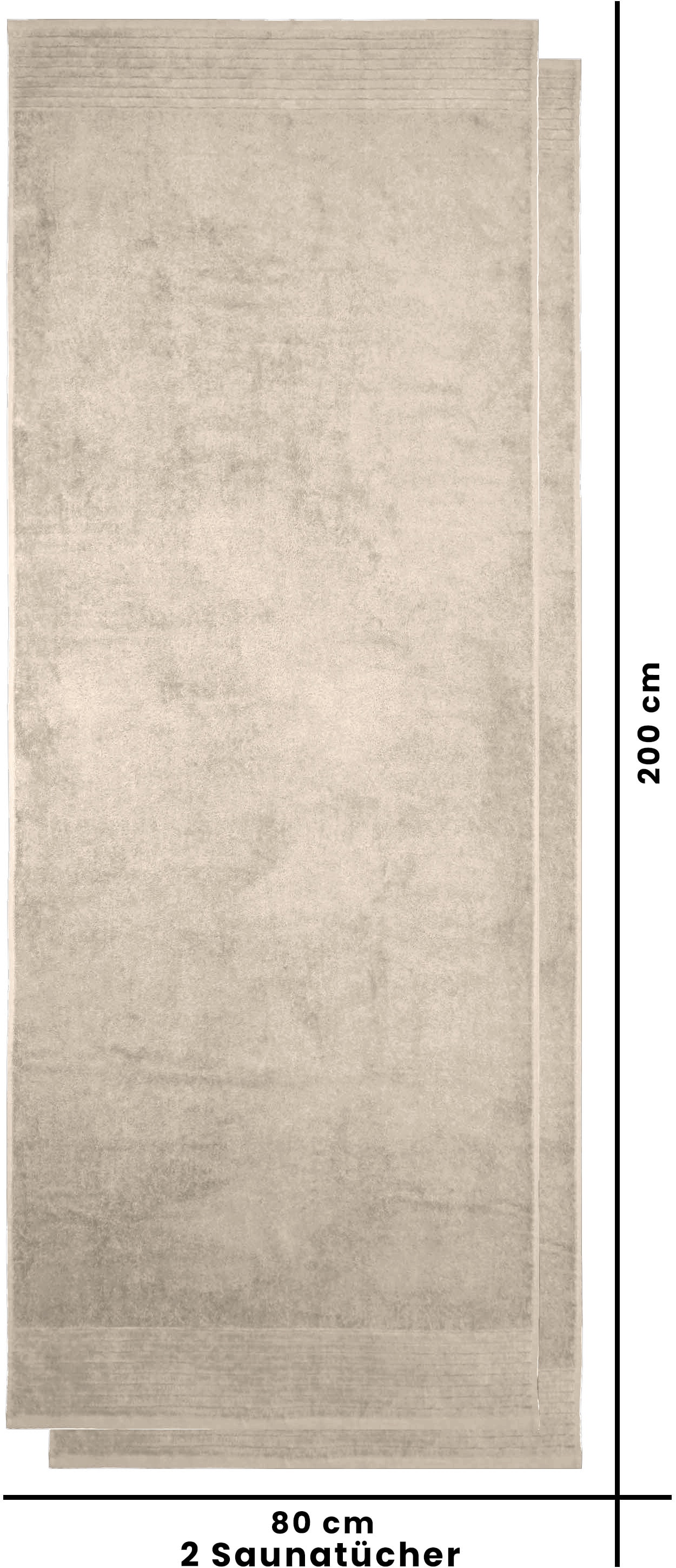OTTO home Saunatuch »Sanremo Premium, Premium Handtücher, 600 gr/m², 80x200cm« Bordüre, einfarbig, flauschig, weich, dicke Qualität, 5 Jahre Garantie
