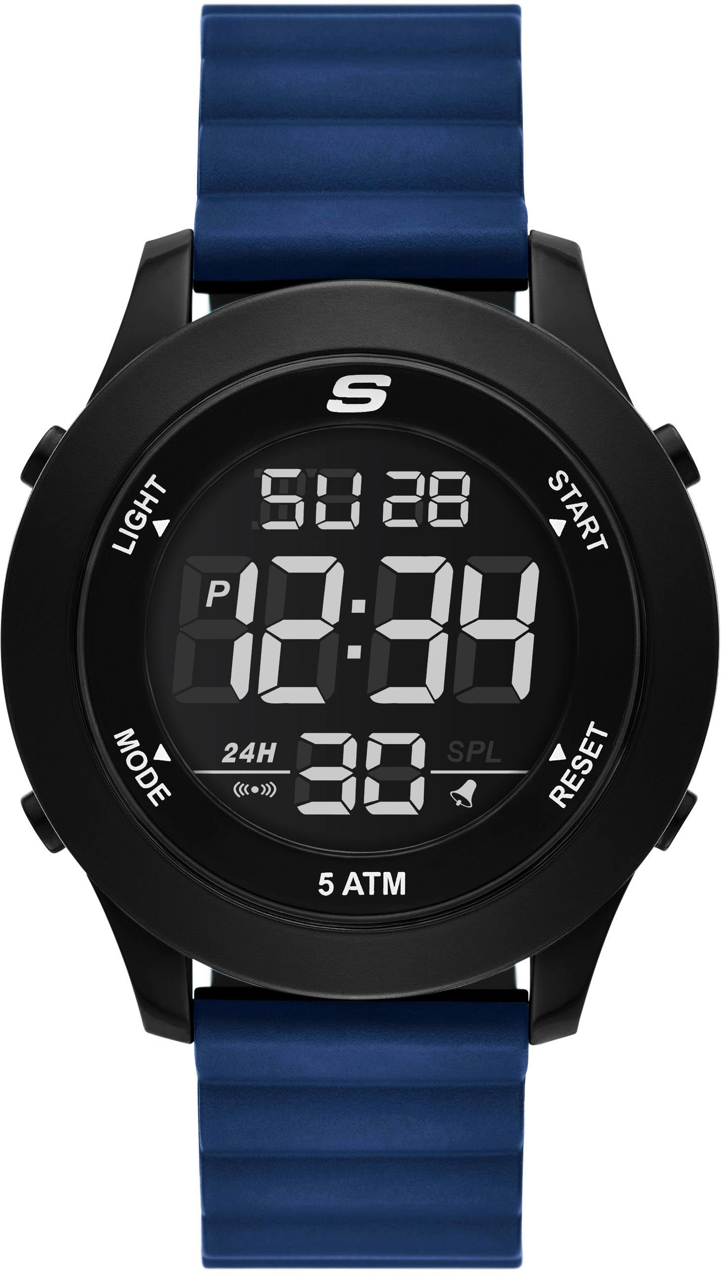 Skechers Chronograph »ROSENCRANS«, Quarzuhr, Armbanduhr, Herrenuhr, Silikonarmband, digital, Wochentag