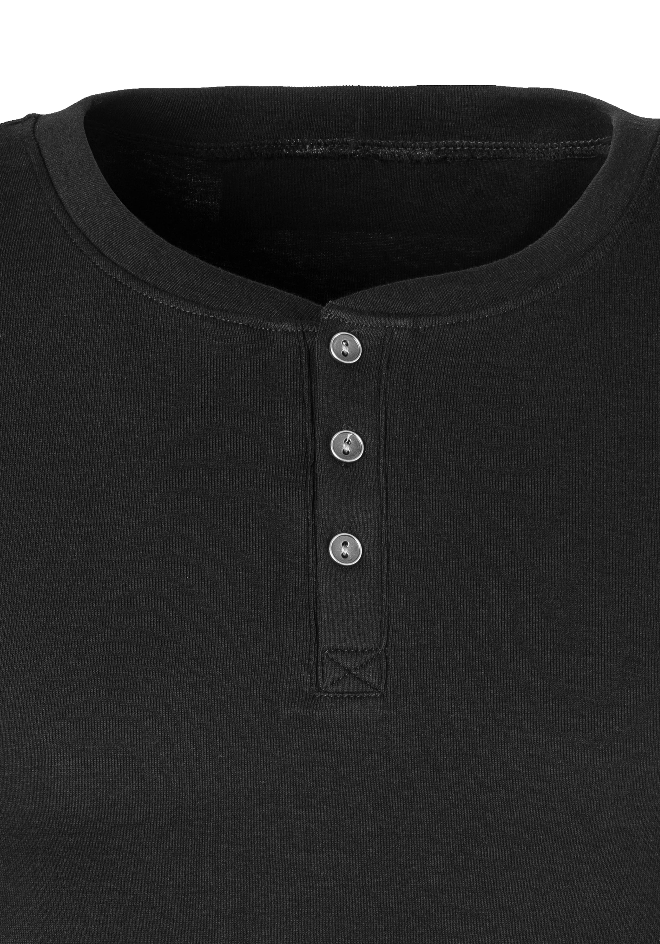 H.I.S T-Shirt, mit aufwendiger Knopfleiste, perfekt als Unterziehshirt