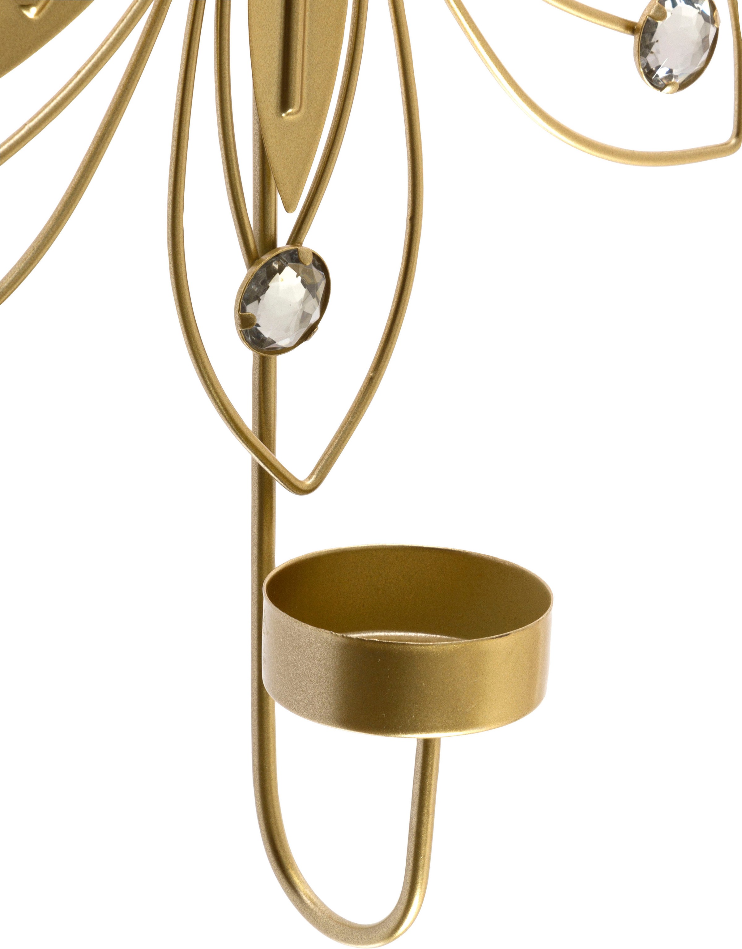 Myflair Möbel & Accessoires Wandkerzenhalter »Ballala, gold«, (1 St.), modern, Landhaus, Shabby Chic, goldfarben