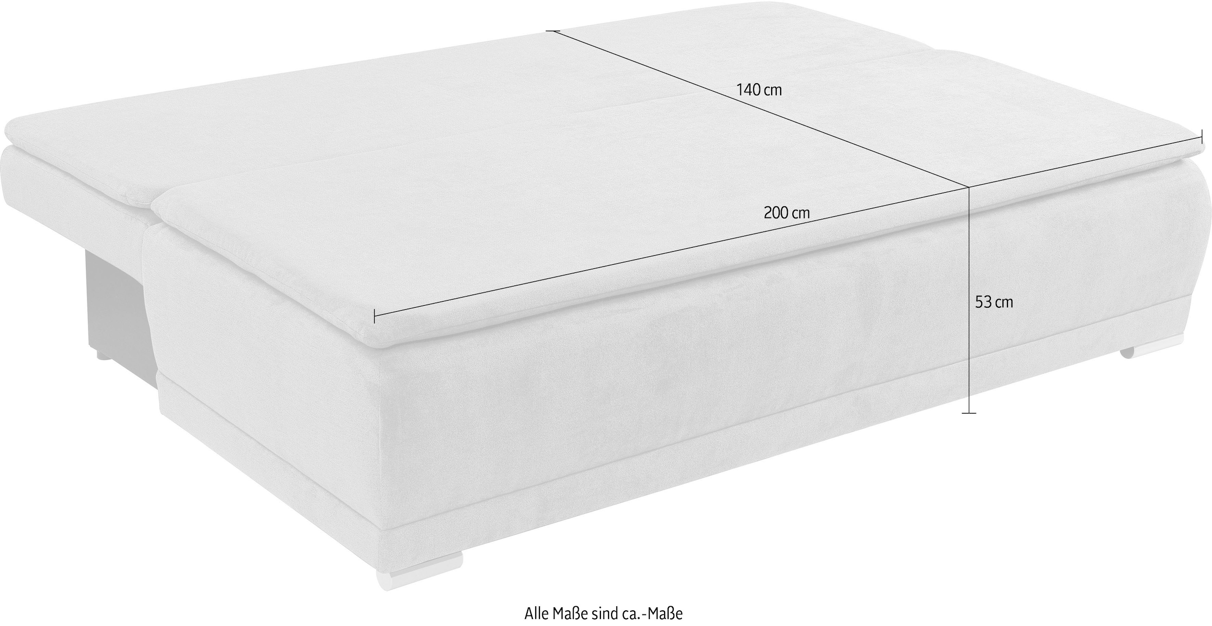 WERK2 Schlafsofa »Biggi«, 2-Sitzer Schlafcouch mit Bettkasten