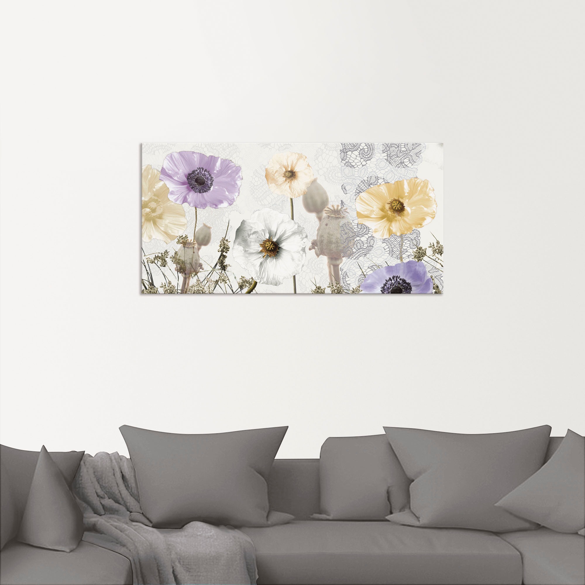 Artland Wandbild »Glänzende Mohnblumen«, Blumen, (1 St.), als Alubild, Outdoorbild, Leinwandbild, Wandaufkleber, versch. Größen