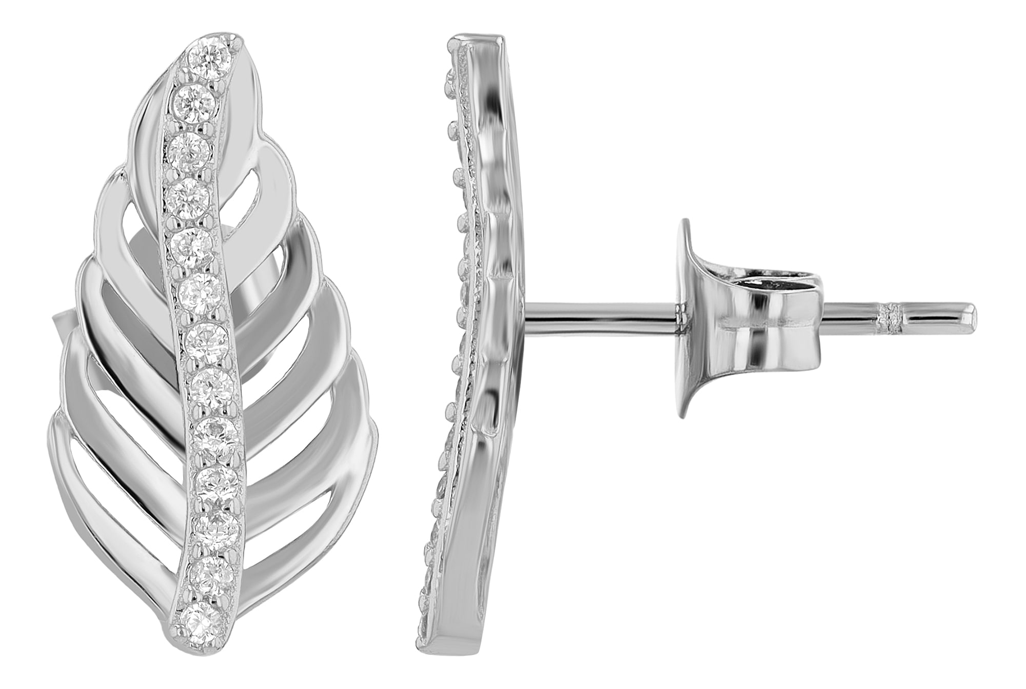 Adelia´s Paar Ohrstecker »Damen Ohrringe ¿ Ohrstecker aus 925 Silber mit Zirkonia«