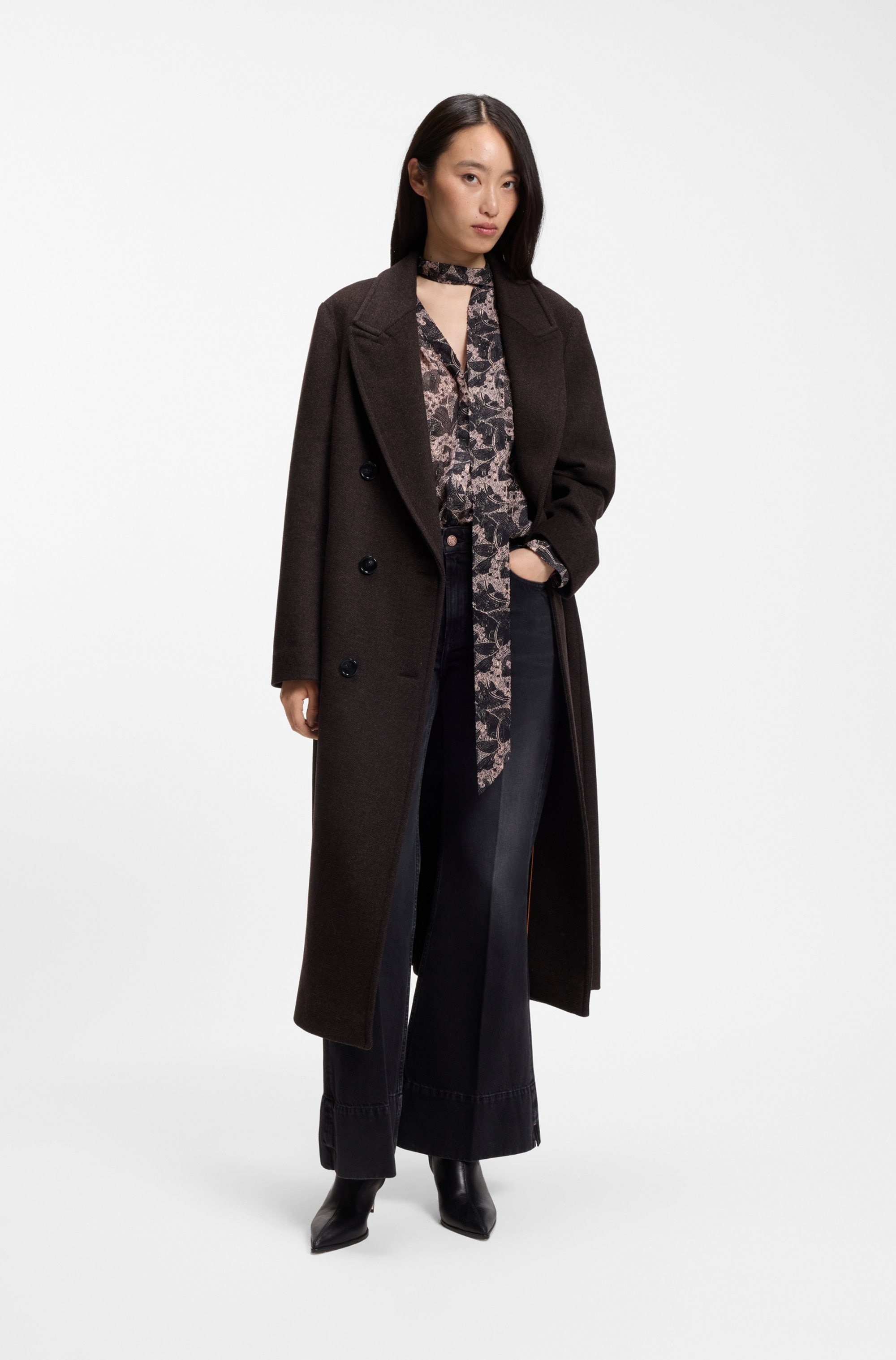 BOSS ORANGE Langmantel »Covalli Premium Damenmode« Relaxed Fit