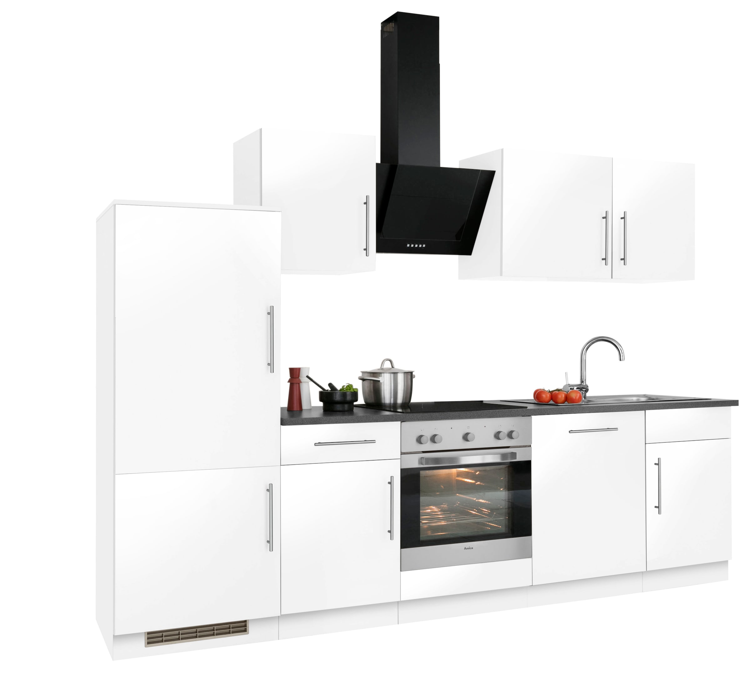 wiho Küchen Küchenzeile »Cali« ohne E-Geräte, Breite 280 cm