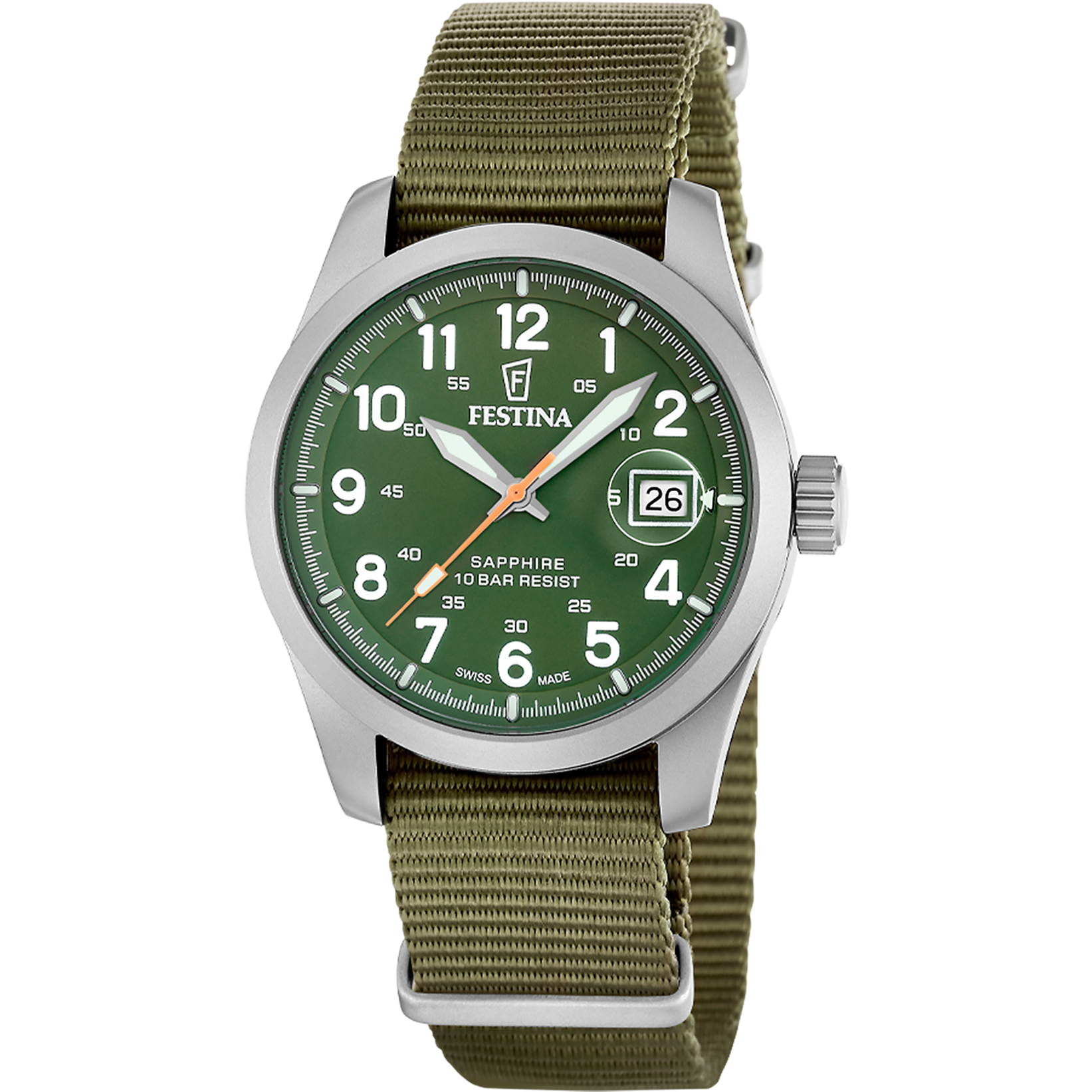 Festina Quarzuhr »Field Watches« Armbanduhr, Damenuhr, Herrenuhr, Swiss Made, analog, Tag