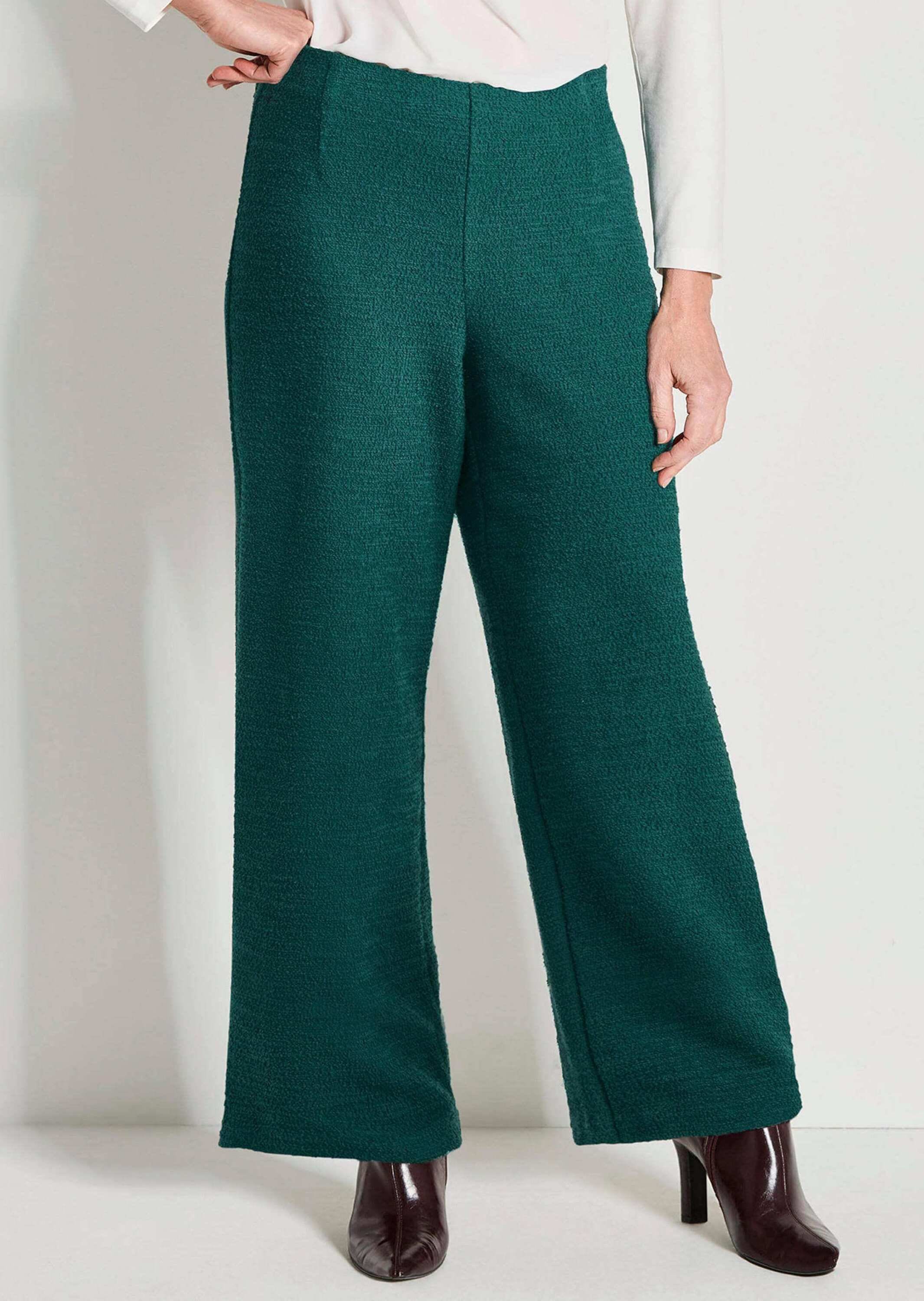 GOLDNER Schlupfhose »Jersey-Hose VERA in Bouclé-Optik«