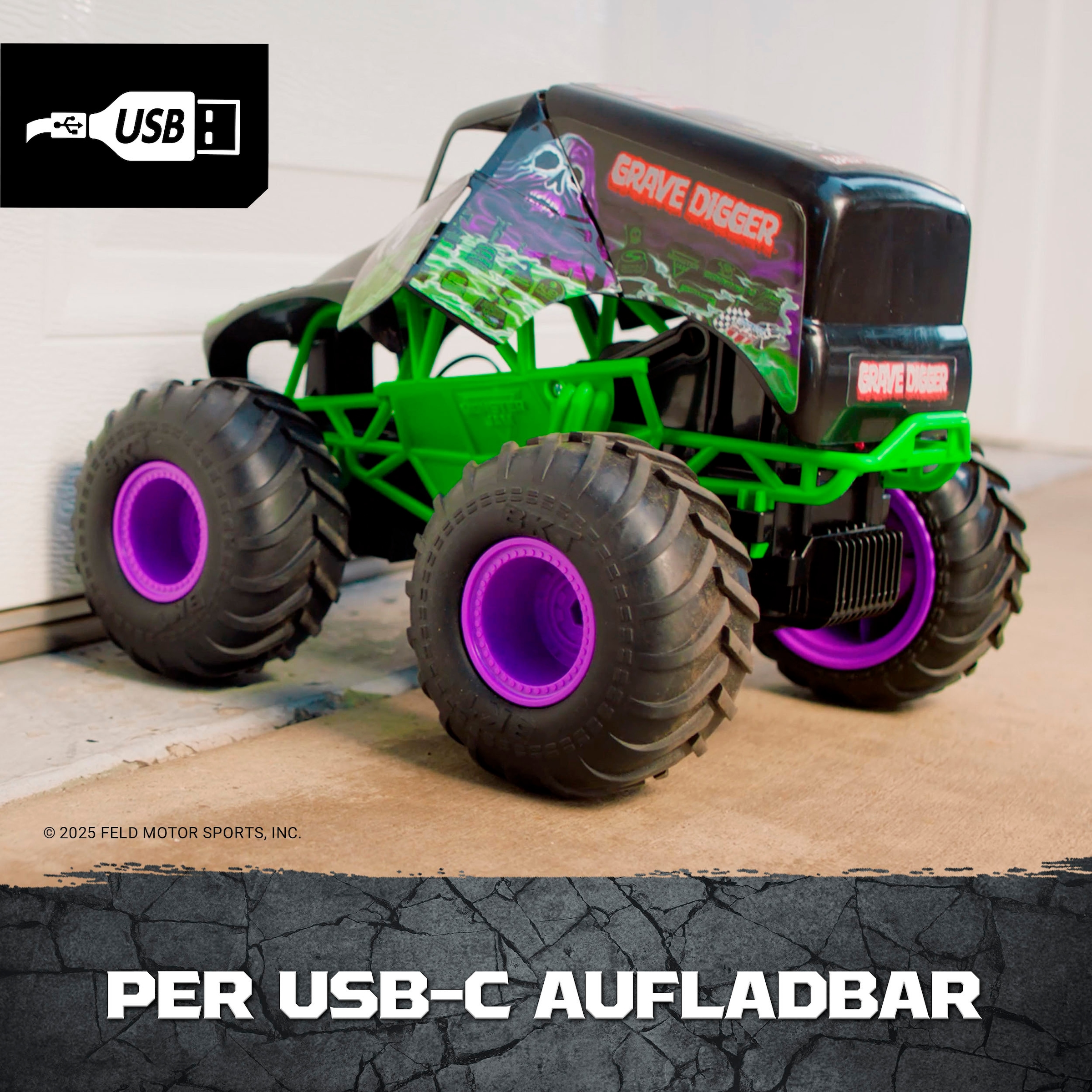 Spin Master RC-Monstertruck »Monster Jam - Smash 'n Bash Grave Digger«