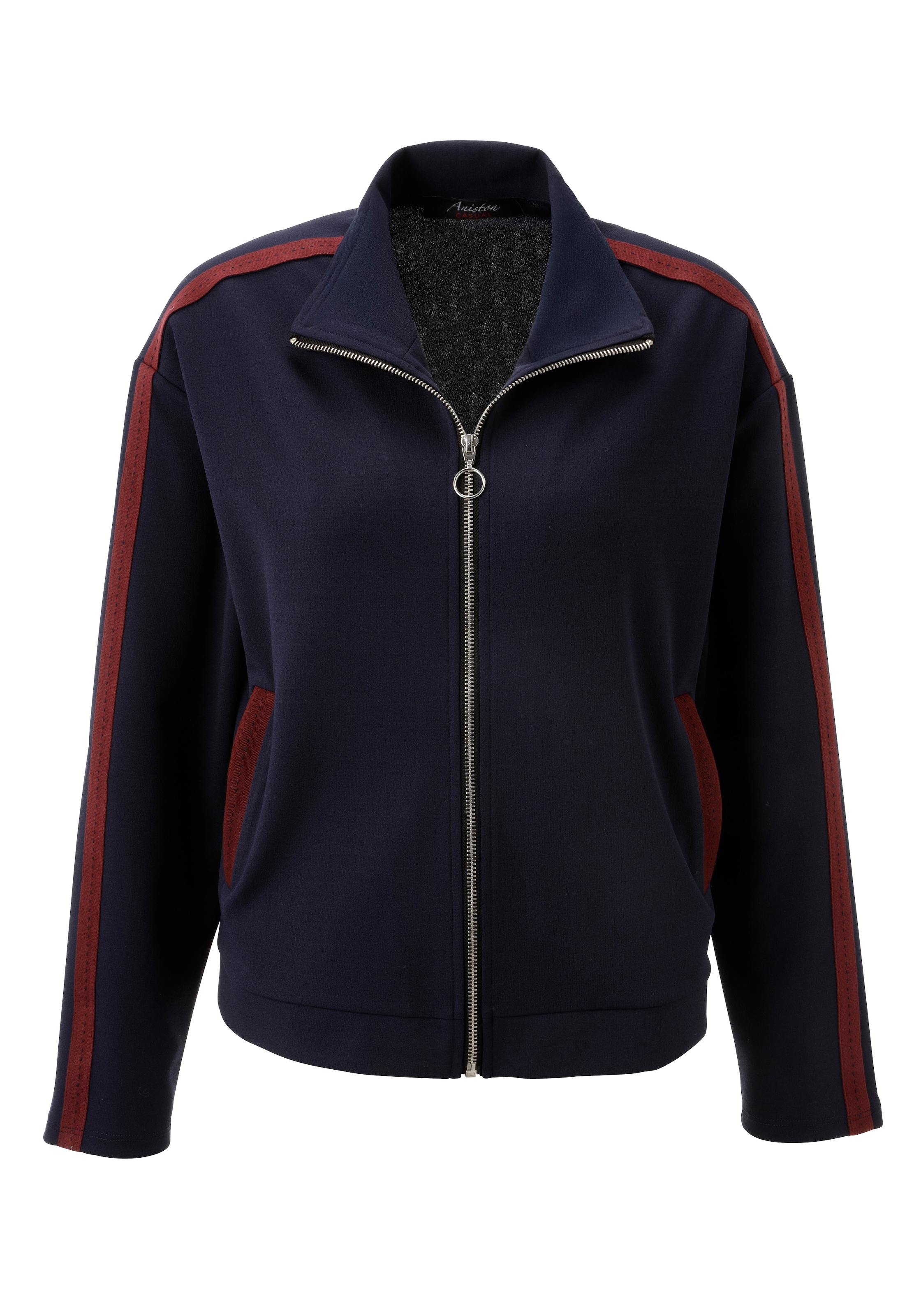 Aniston CASUAL Kurzjacke, mit Tapes an den Eingrifftaschen und langen Ärmeln - NEUE KOLLEKTION
