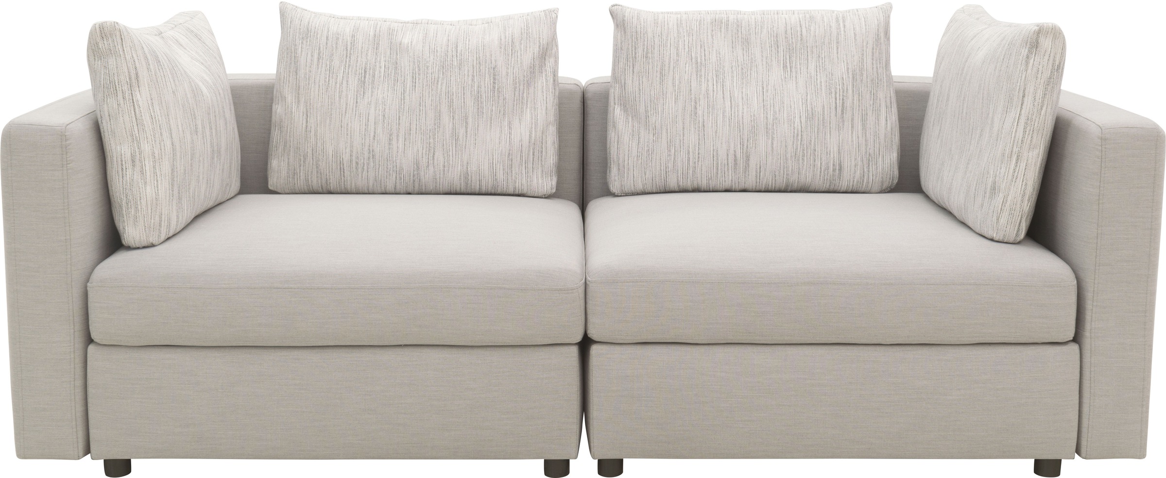 DOMO collection 2-Sitzer »Solskin, individuell erweiterbar/kombinierbar«, mit losen Kissen. Rücken- und Seitenteile als Stecksystem.