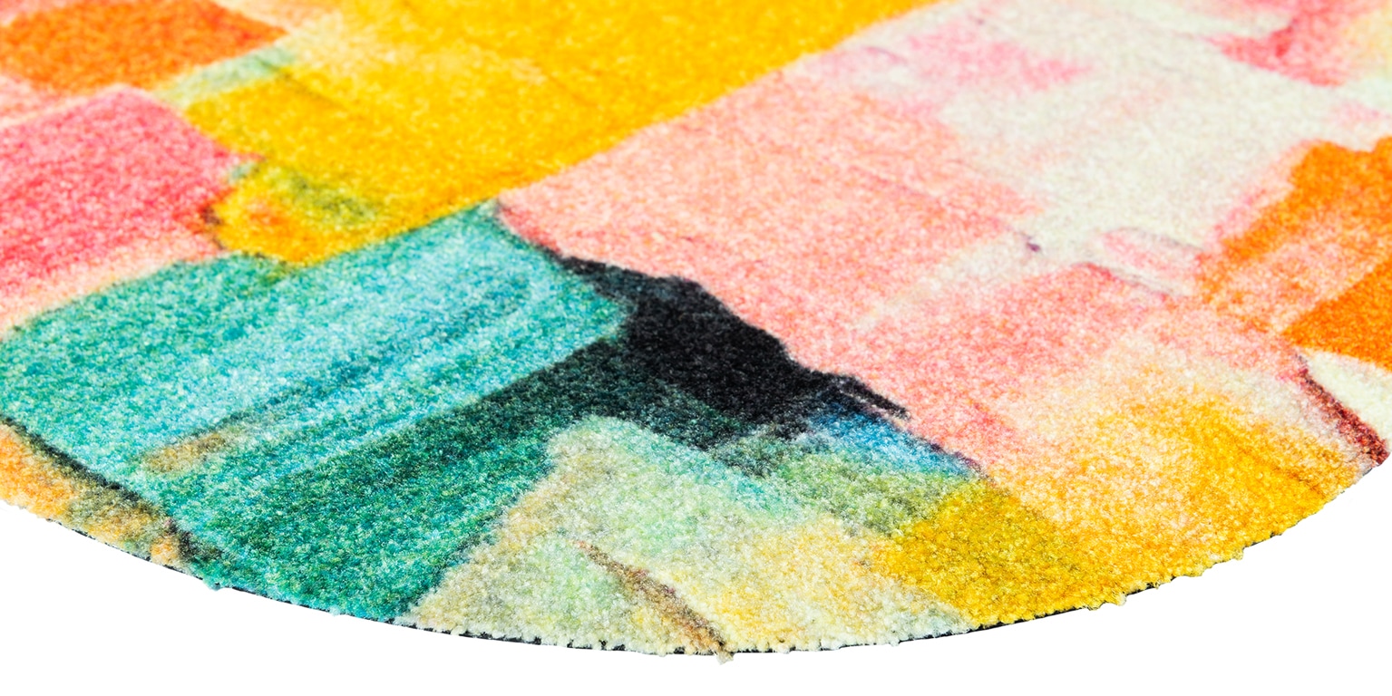 wash+dry by Kleen-Tex Fußmatte »und Läufer Paintshape« oval 9 mm Höhe