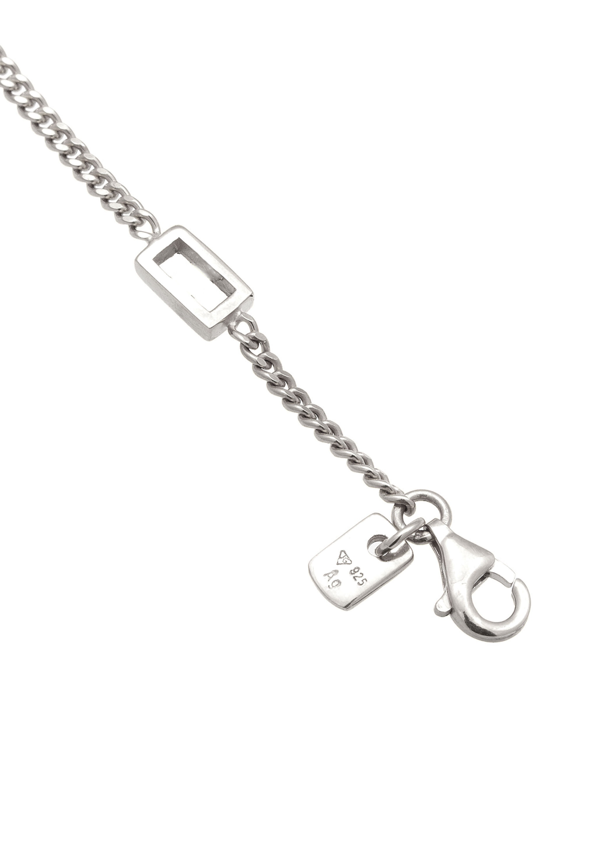 Kuzzoi Armkette »Armband Rechteck Topas Weiß 925 Sterling Silber«