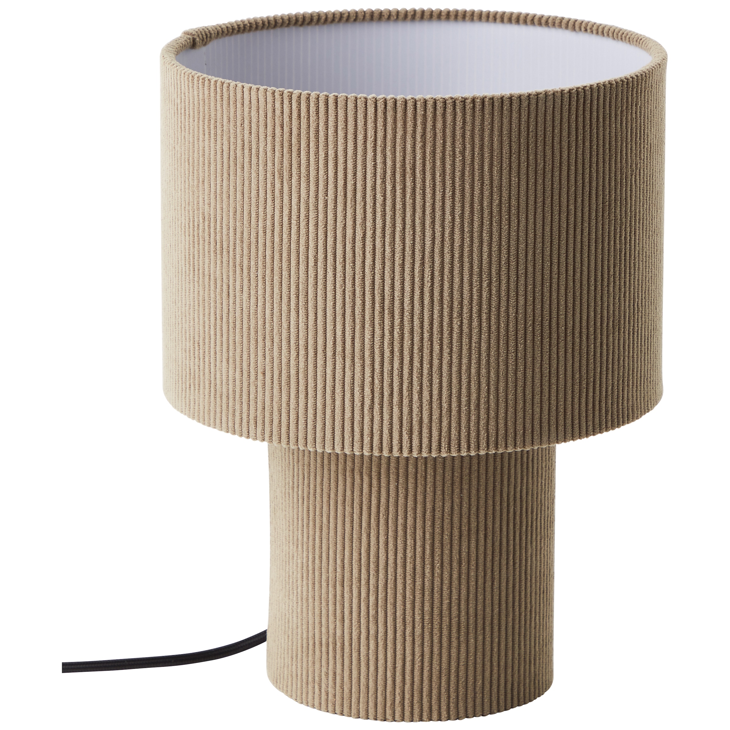 Brilliant Tischleuchte »Tony«, 1 flammig, Leuchtmittel E27 | ohne Leuchtmittel, mit Cord-Lampenschirm, 30 x 23 cm, E27, Textil