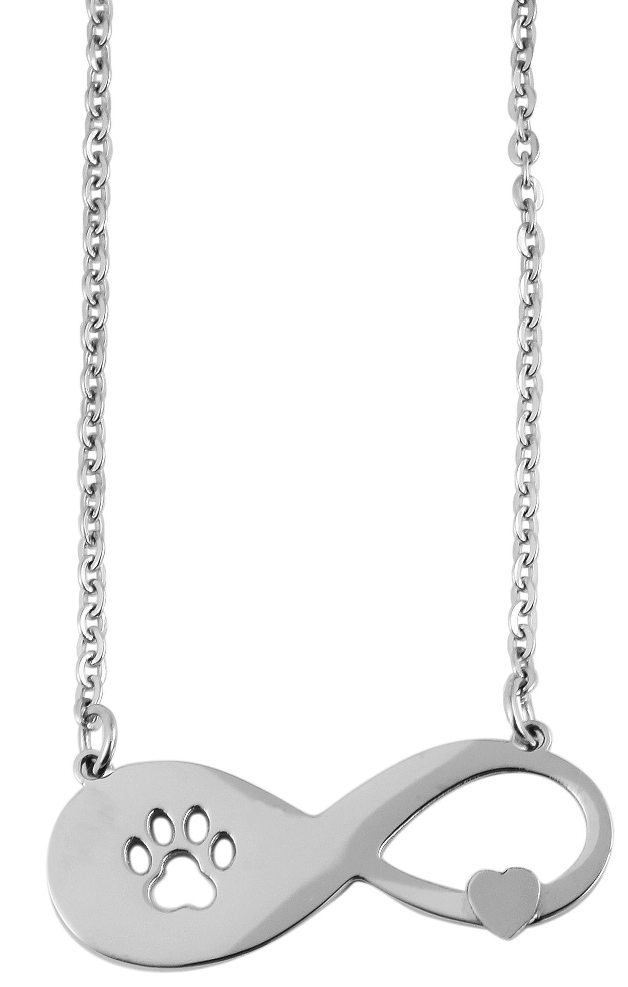 Adelia´s Gliederkette »Damen Halskette ¿ Ankerkette Unendlichkeitszeichen aus Edelstahl 43+5«