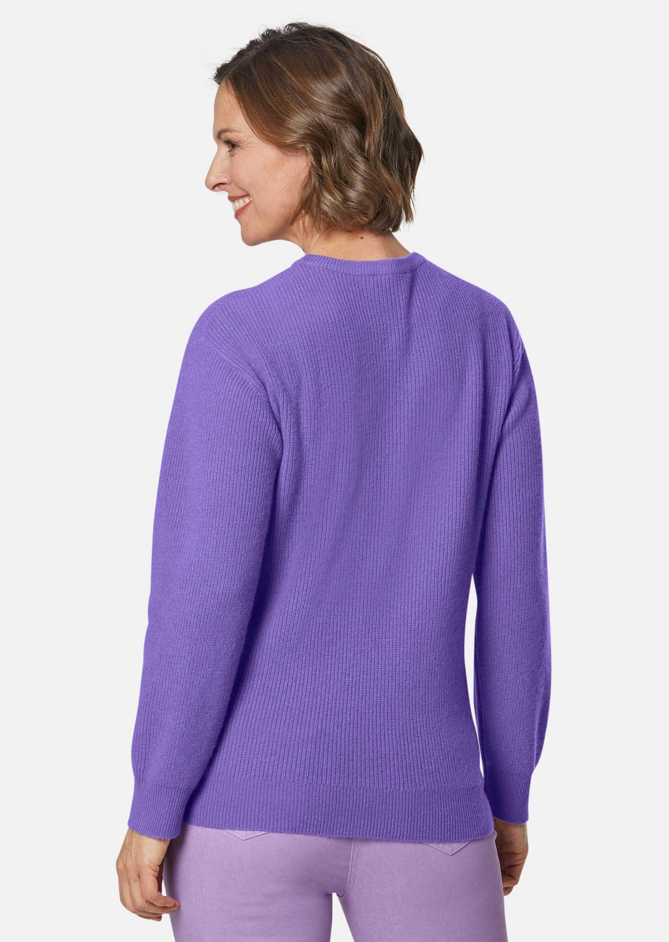 GOLDNER Strickpullover »Kaschmirpullover mit Rundhals Kaschmirpullover in Patentstrick mit Rundhals«