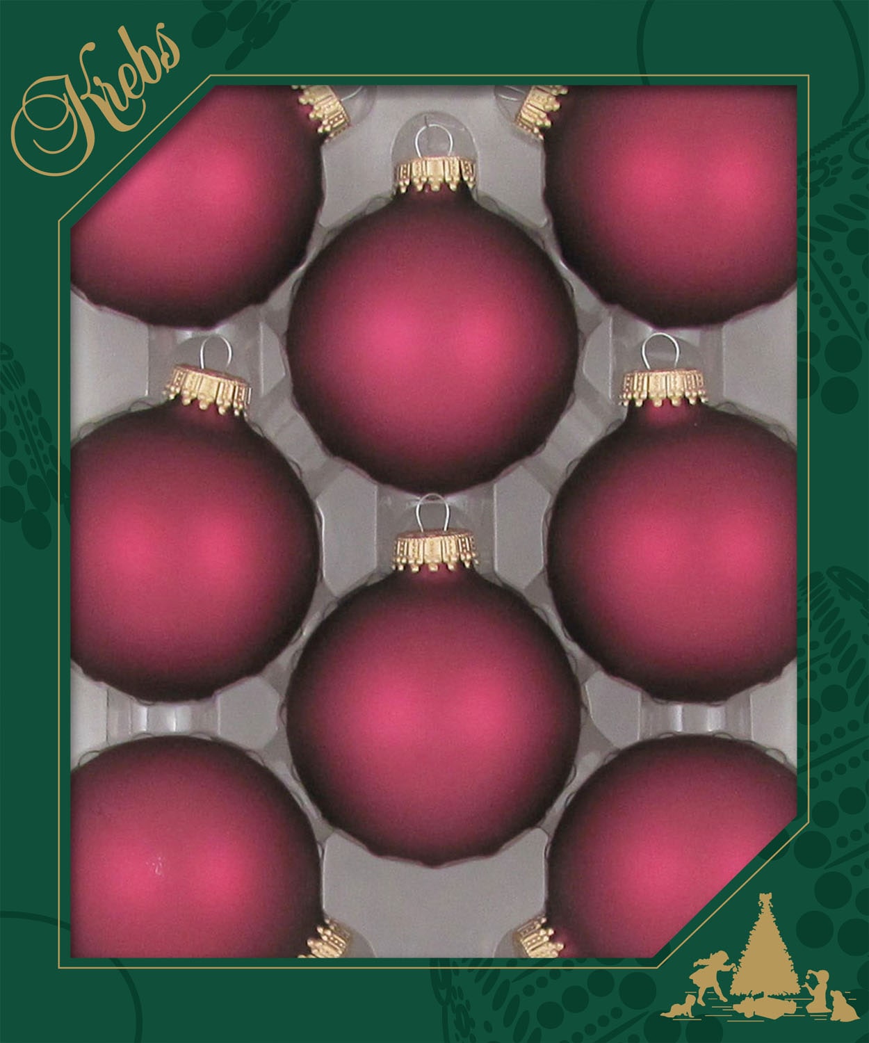 Krebs Glas Lauscha Weihnachtsbaumkugel »CBK79613, Weihnachtsdeko rot, Christbaumschmuck, Christbaumkugeln Glas«, (Set, 8 St.)