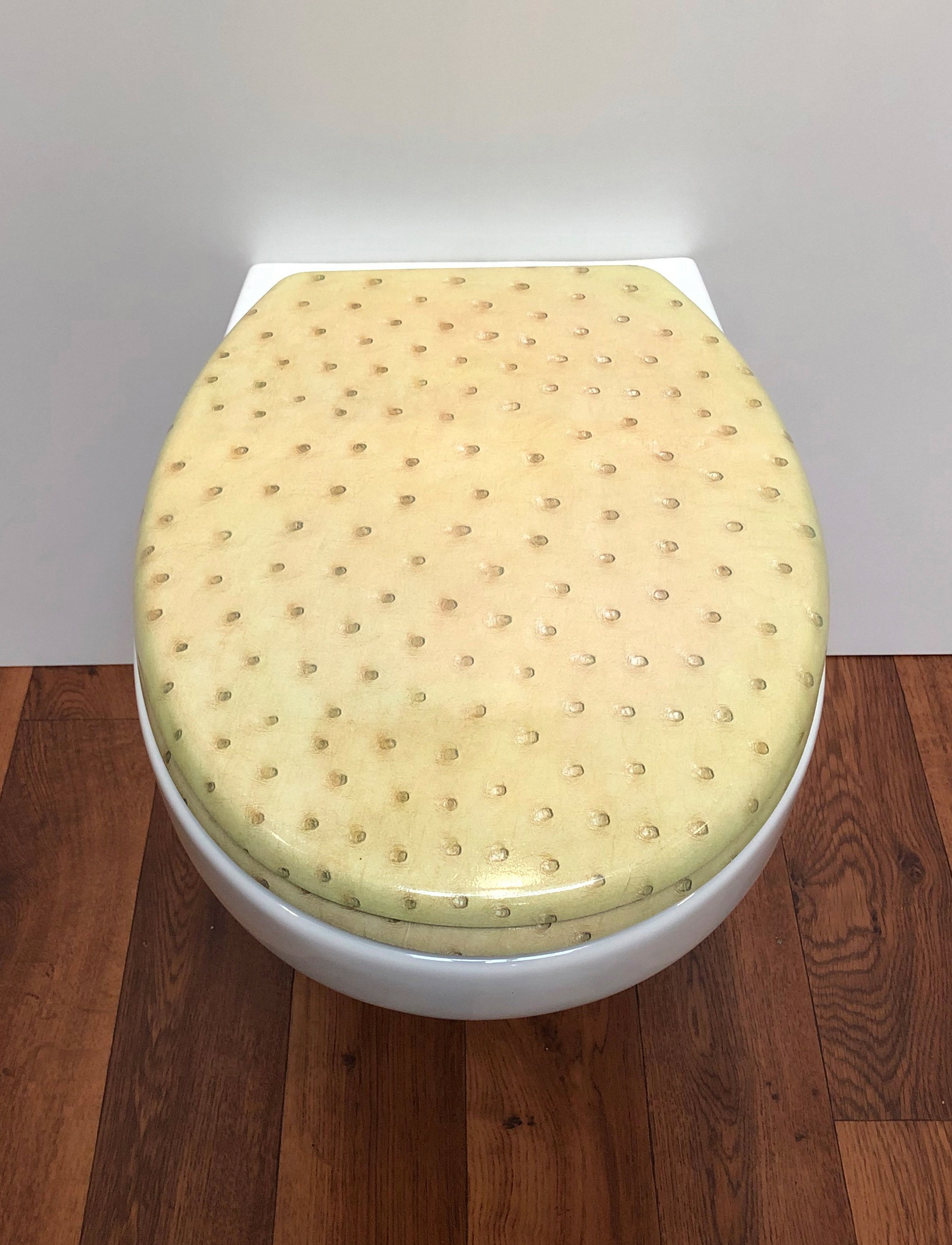 ADOB WC-Sitz »Leder« mit messingverchromten Scharnieren